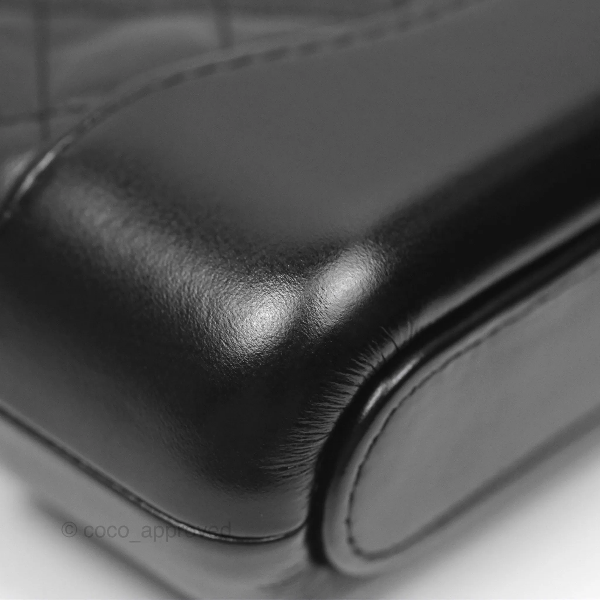 Chanel Gabrielle Clutch With Logo Strap Aged Calfskin Black Mixed Hardware