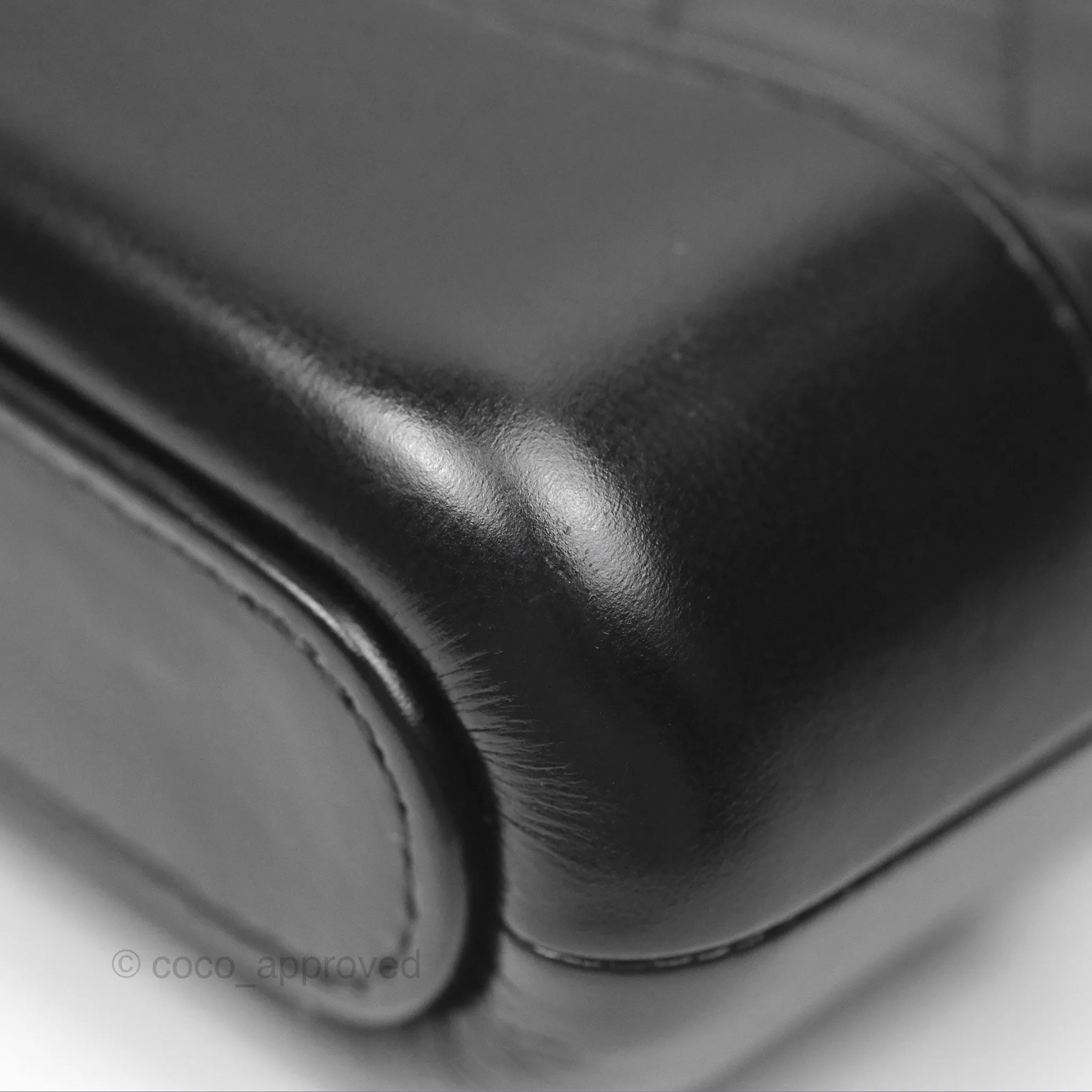 Chanel Gabrielle Clutch With Logo Strap Aged Calfskin Black Mixed Hardware