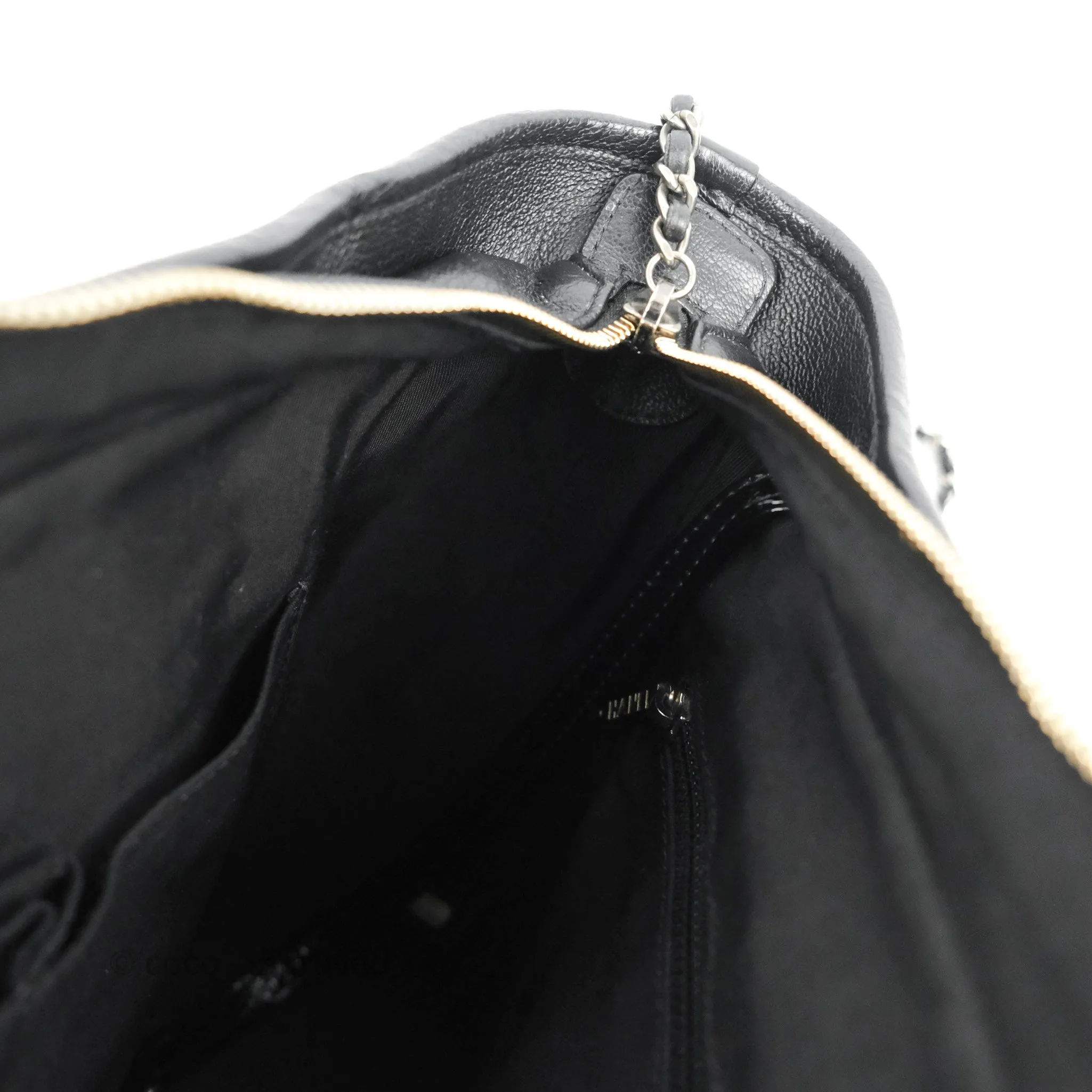 Chanel Large Gabrielle Hobo Black Patent Goatskin Mixed Hardware 18S