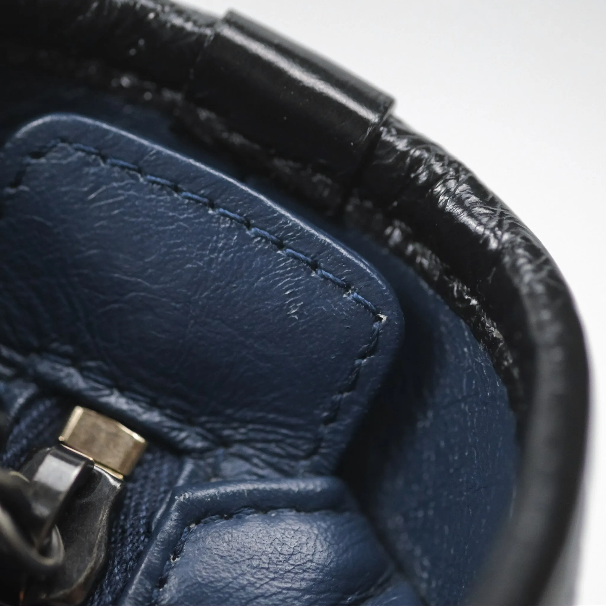 Chanel Large Gabrielle Hobo Navy Black Aged Calfskin Mixed Hardware