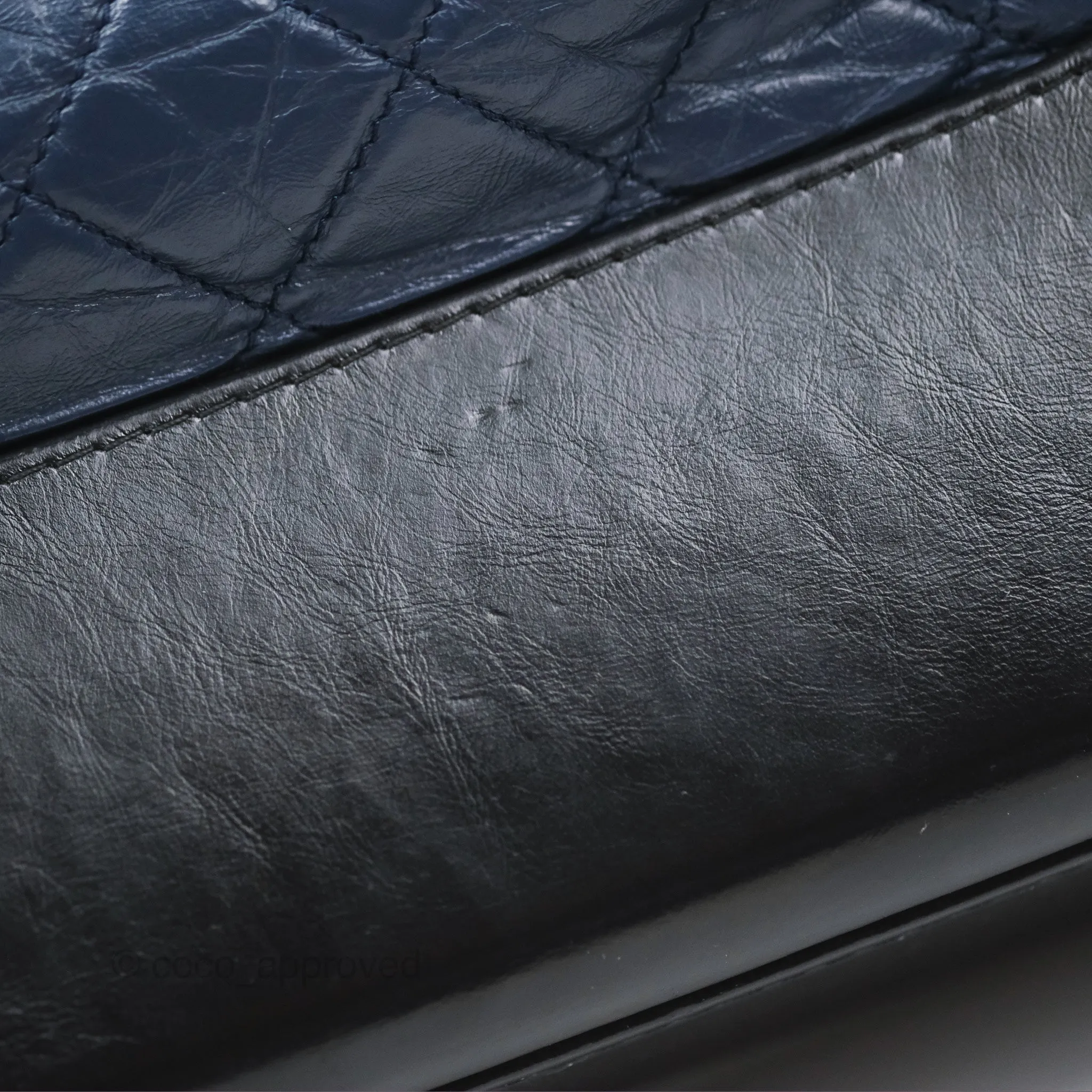 Chanel Large Gabrielle Hobo Navy Black Aged Calfskin Mixed Hardware