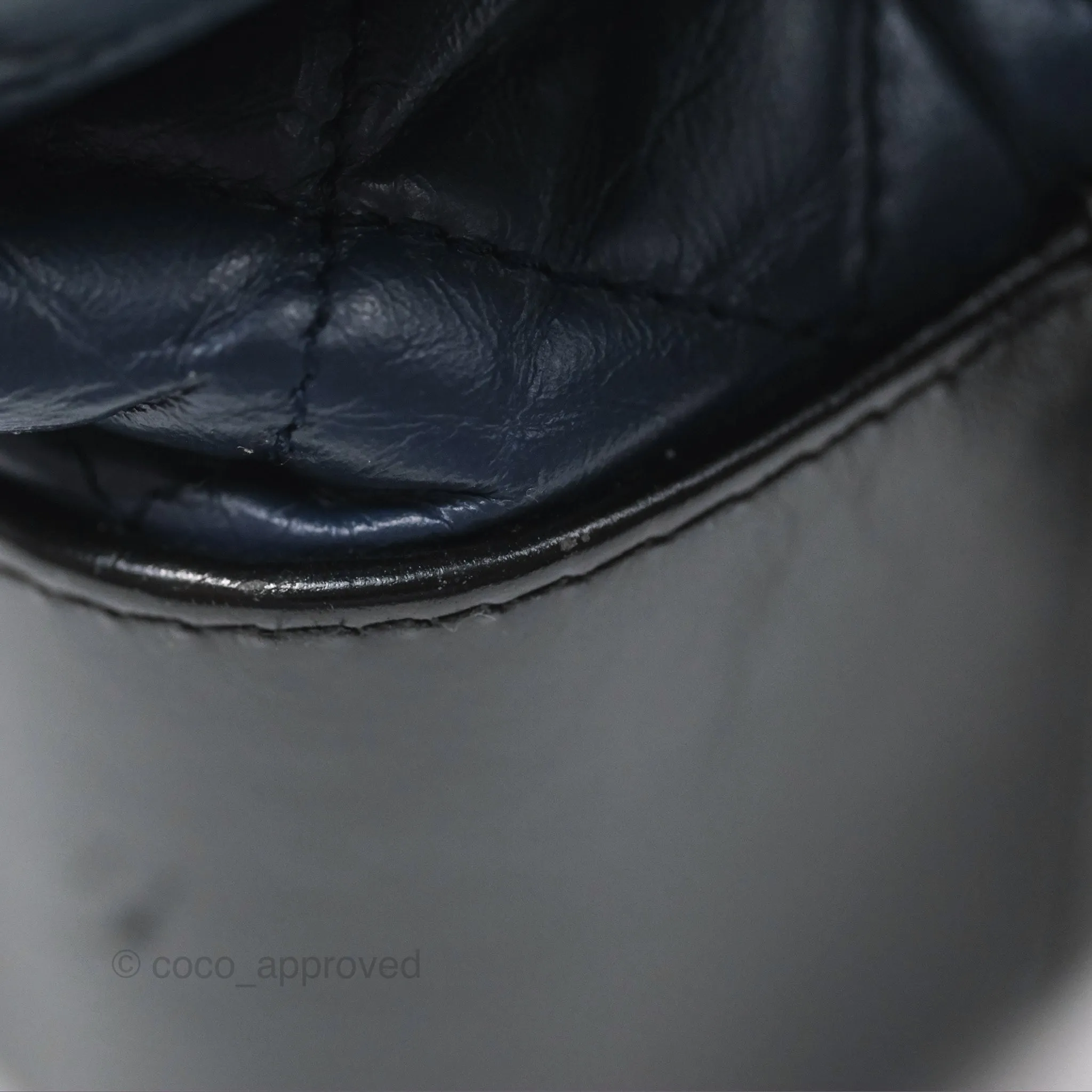 Chanel Large Gabrielle Hobo Navy Black Aged Calfskin Mixed Hardware