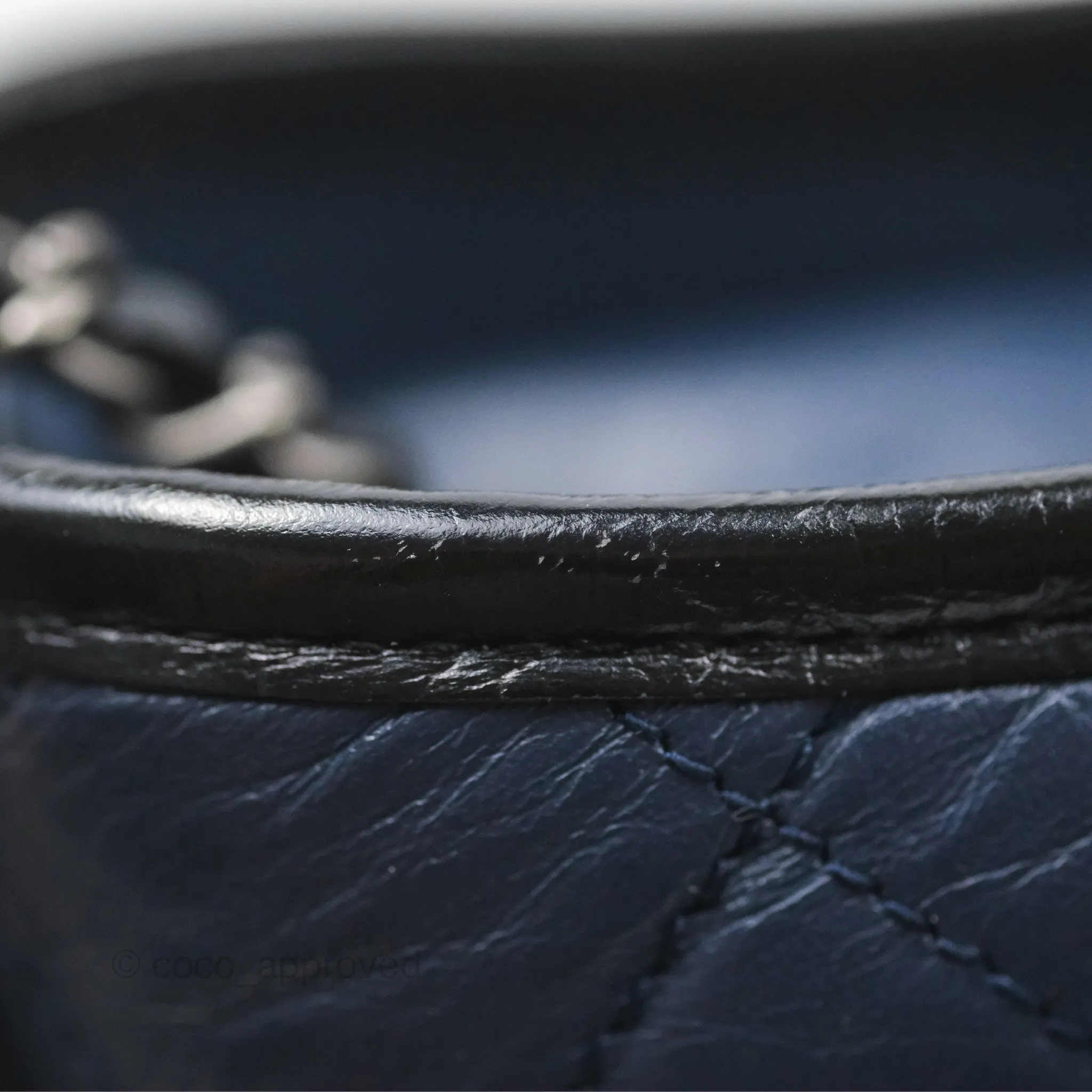 Chanel Large Gabrielle Hobo Navy Black Aged Calfskin Mixed Hardware