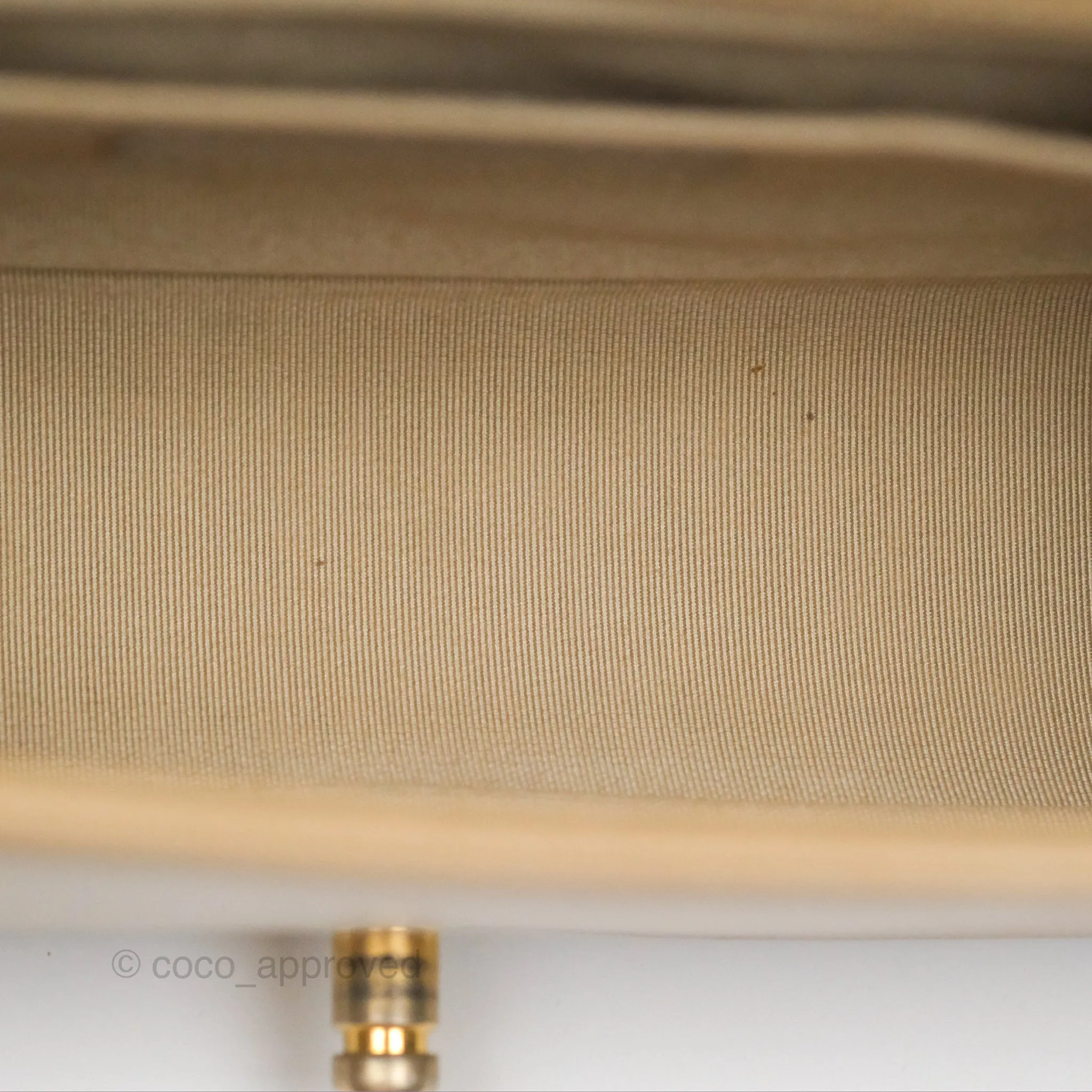 Chanel Medium Boy Chevron Beige Caviar Aged Gold Hardware
