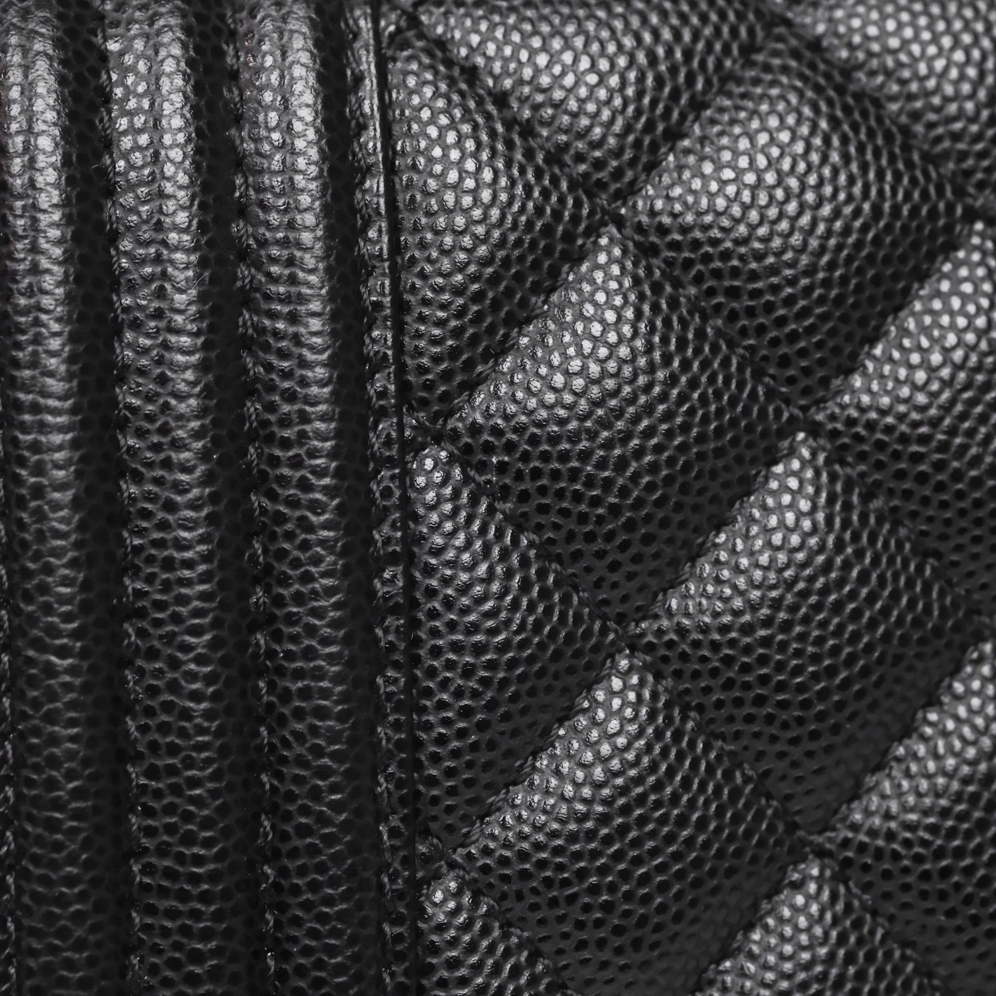 Chanel Medium Boy Quilted Black Caviar Aged Gold Hardware