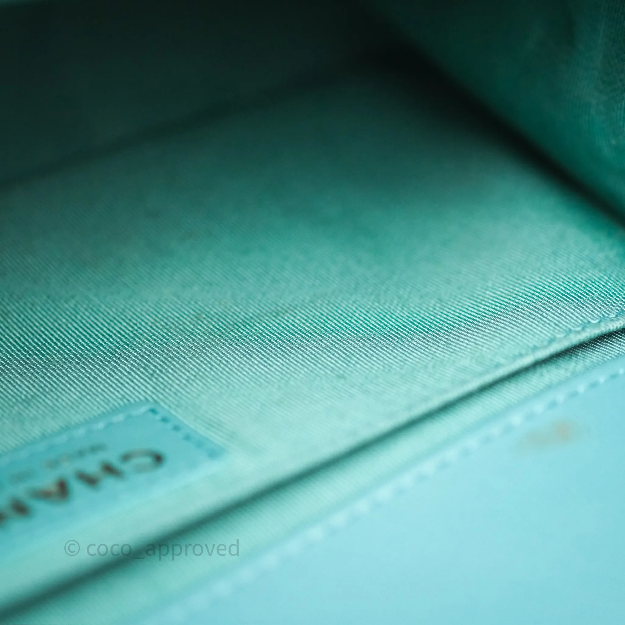 Chanel Medium Boy Quilted Turquoise Calfskin Aged Gold Hardware