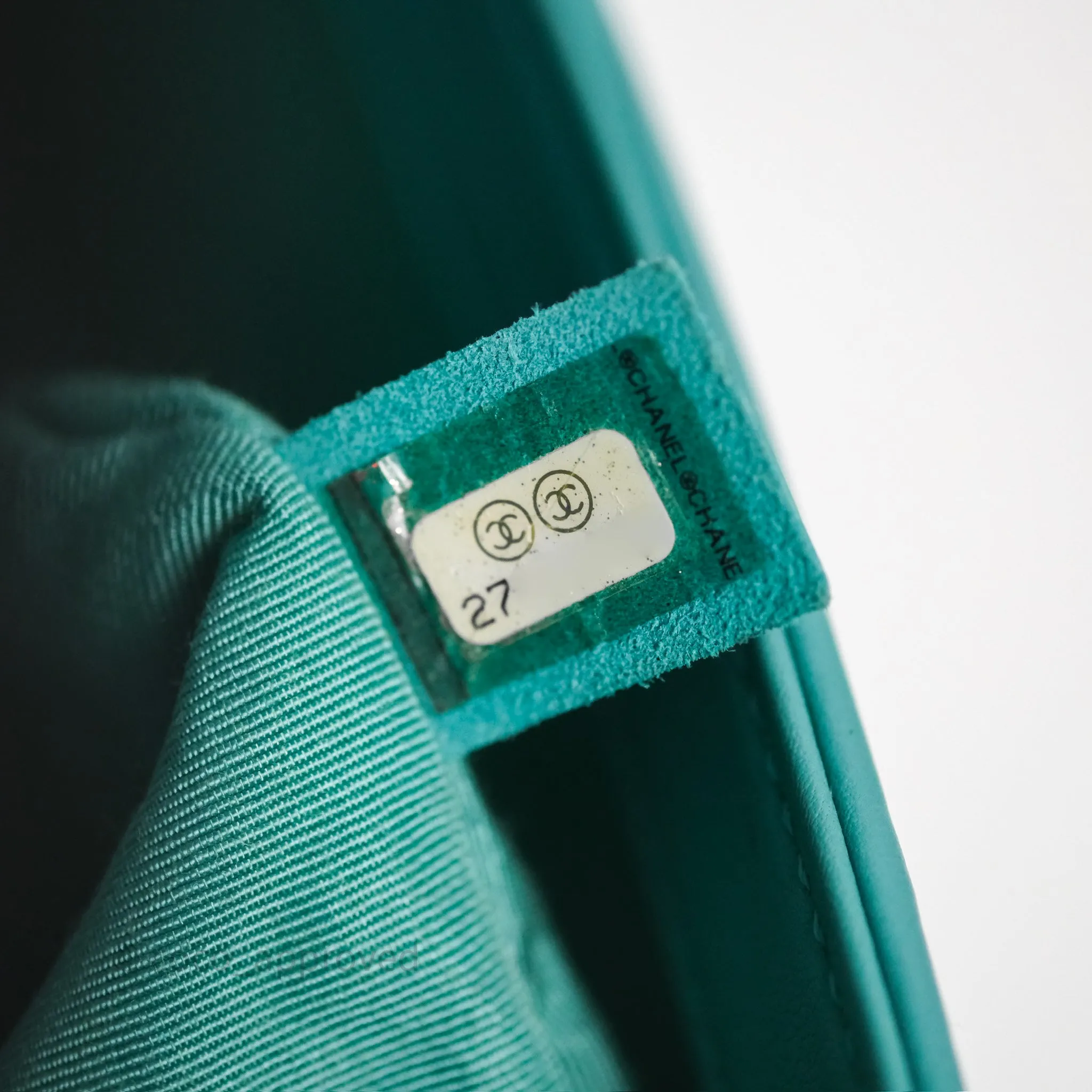 Chanel Medium Boy Quilted Turquoise Calfskin Aged Gold Hardware