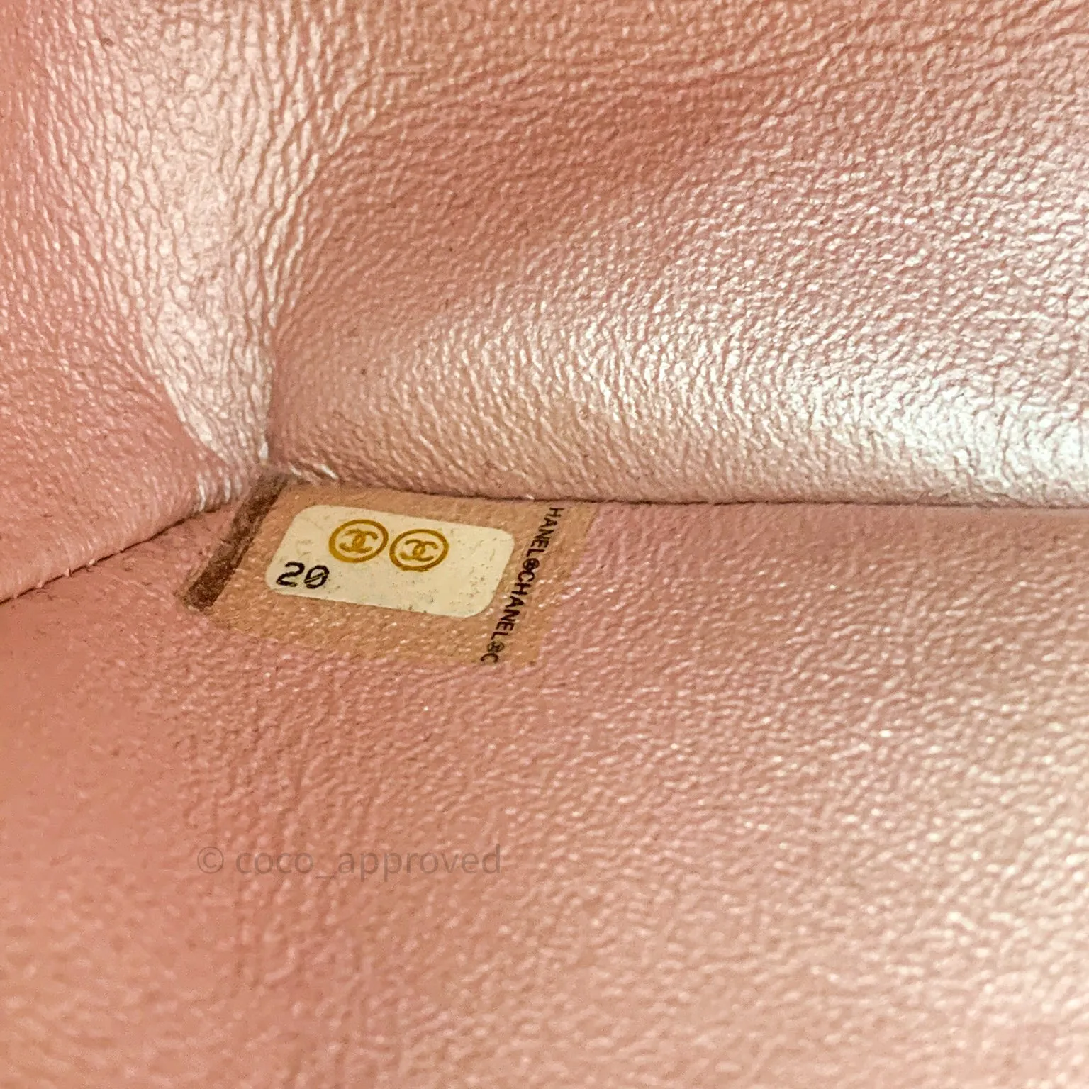 Chanel Metallic Rose Gold Goatskin Quilted Mini Rectangular Flap 14B