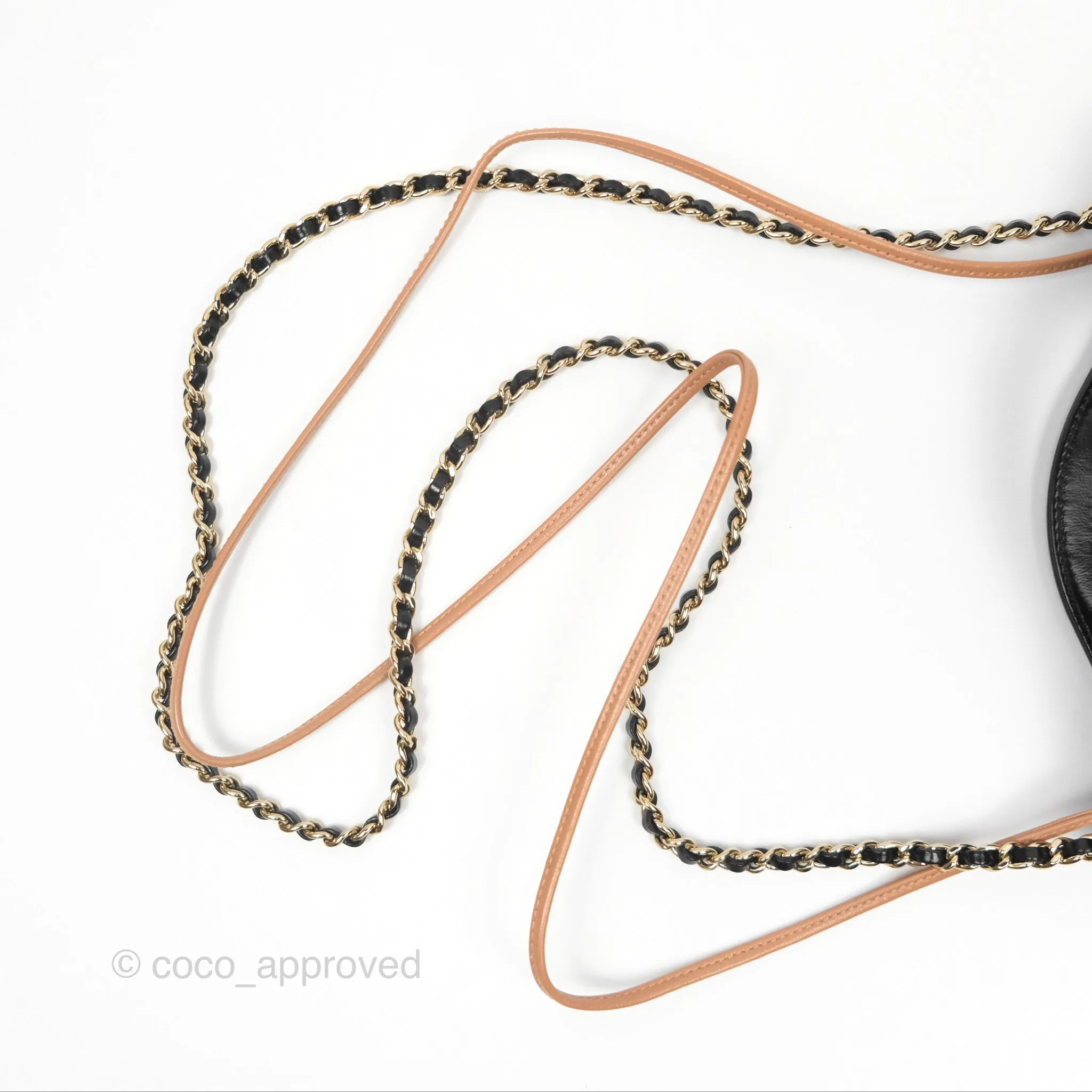Chanel Mini 31 Beige/ Black Shiny Calfskin Gold Hardware