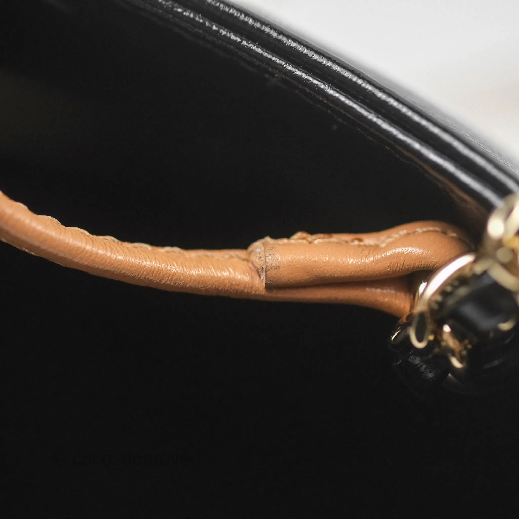 Chanel Mini 31 Beige/ Black Shiny Calfskin Gold Hardware