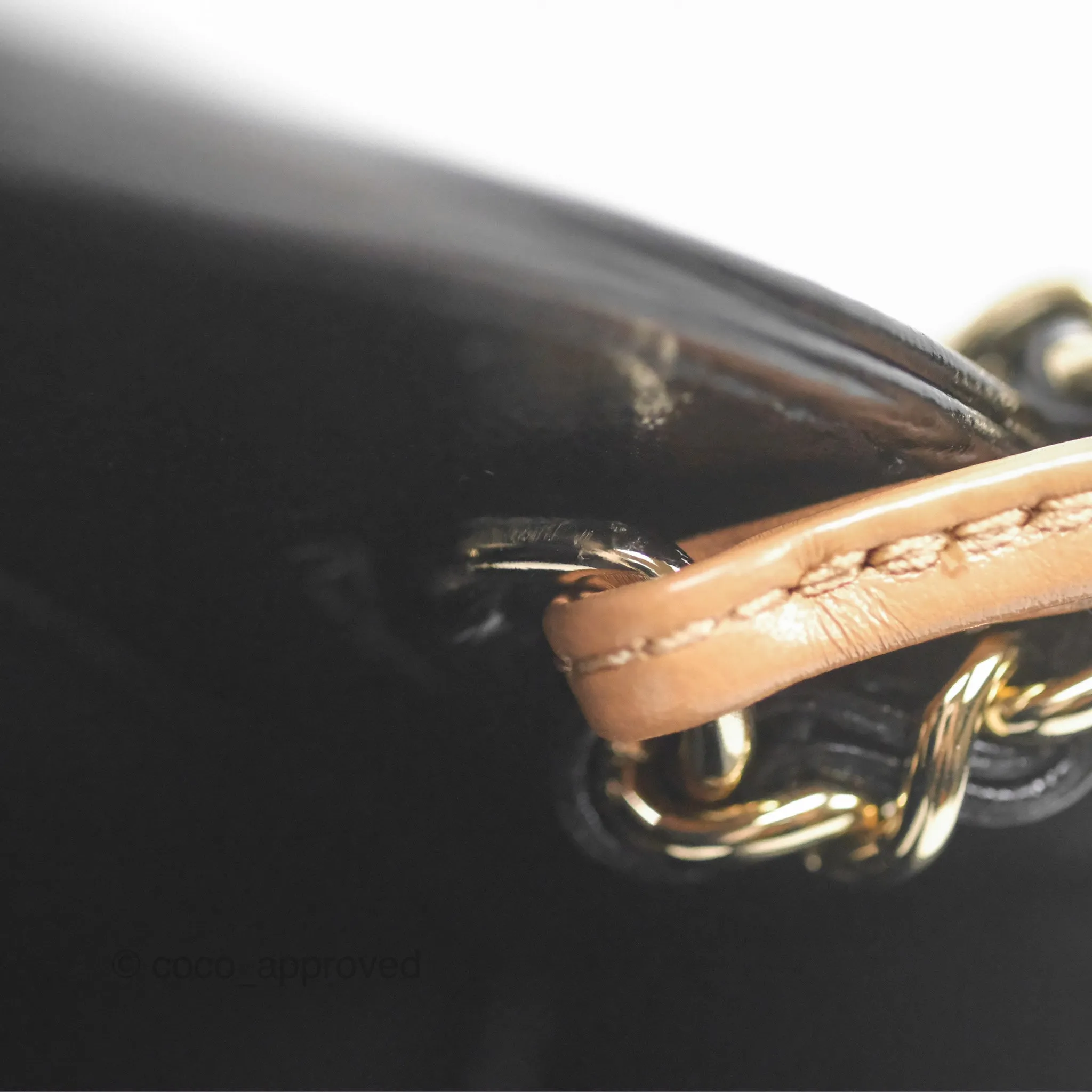 Chanel Mini 31 Beige/ Black Shiny Calfskin Gold Hardware