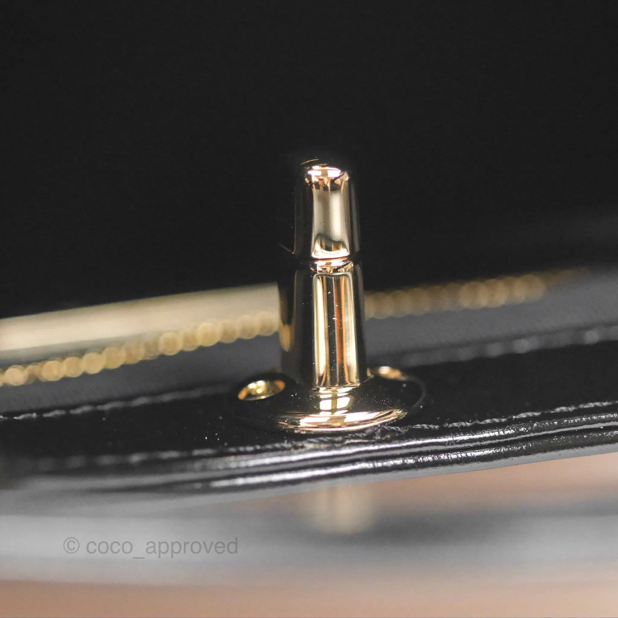 Chanel Mini 31 Beige/ Black Shiny Calfskin Gold Hardware