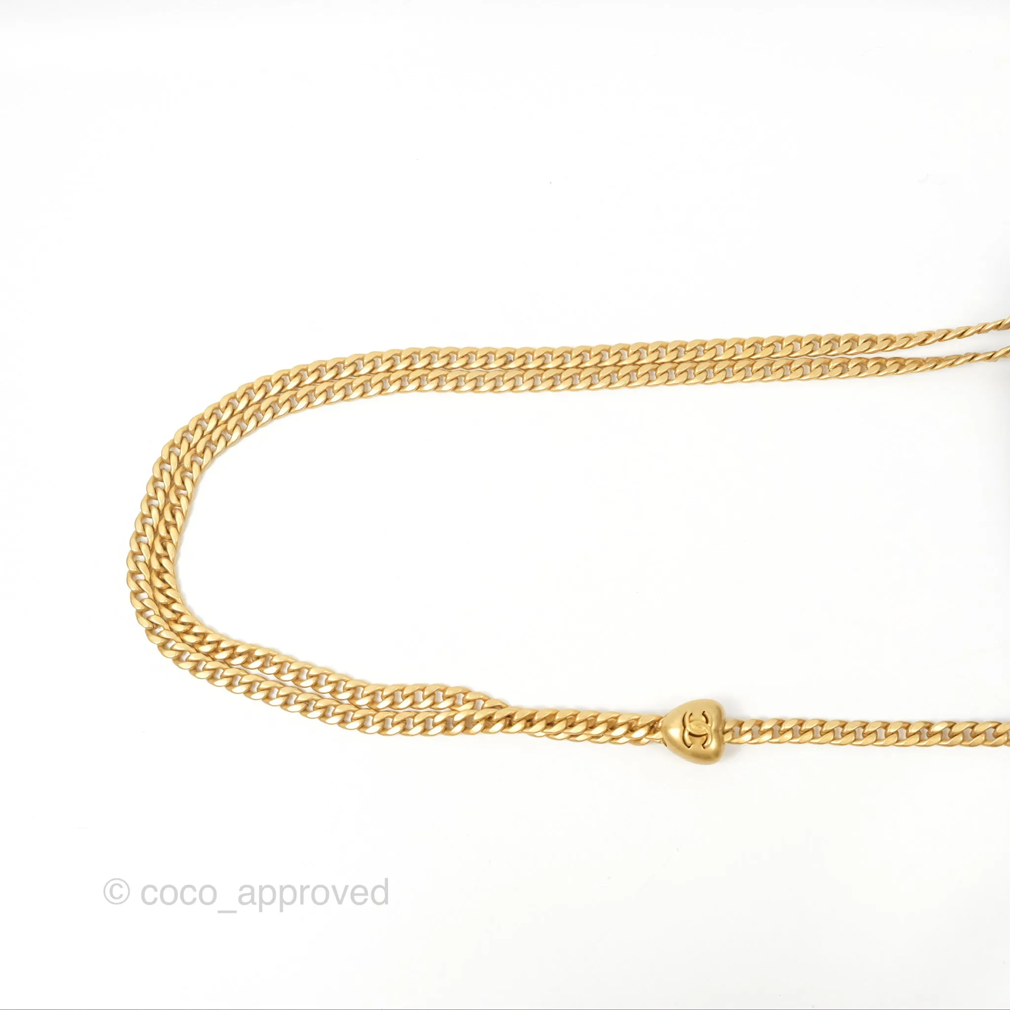Chanel Mini Flap Bag Heart Adjustable Chain Black Caviar Aged Gold Hardware