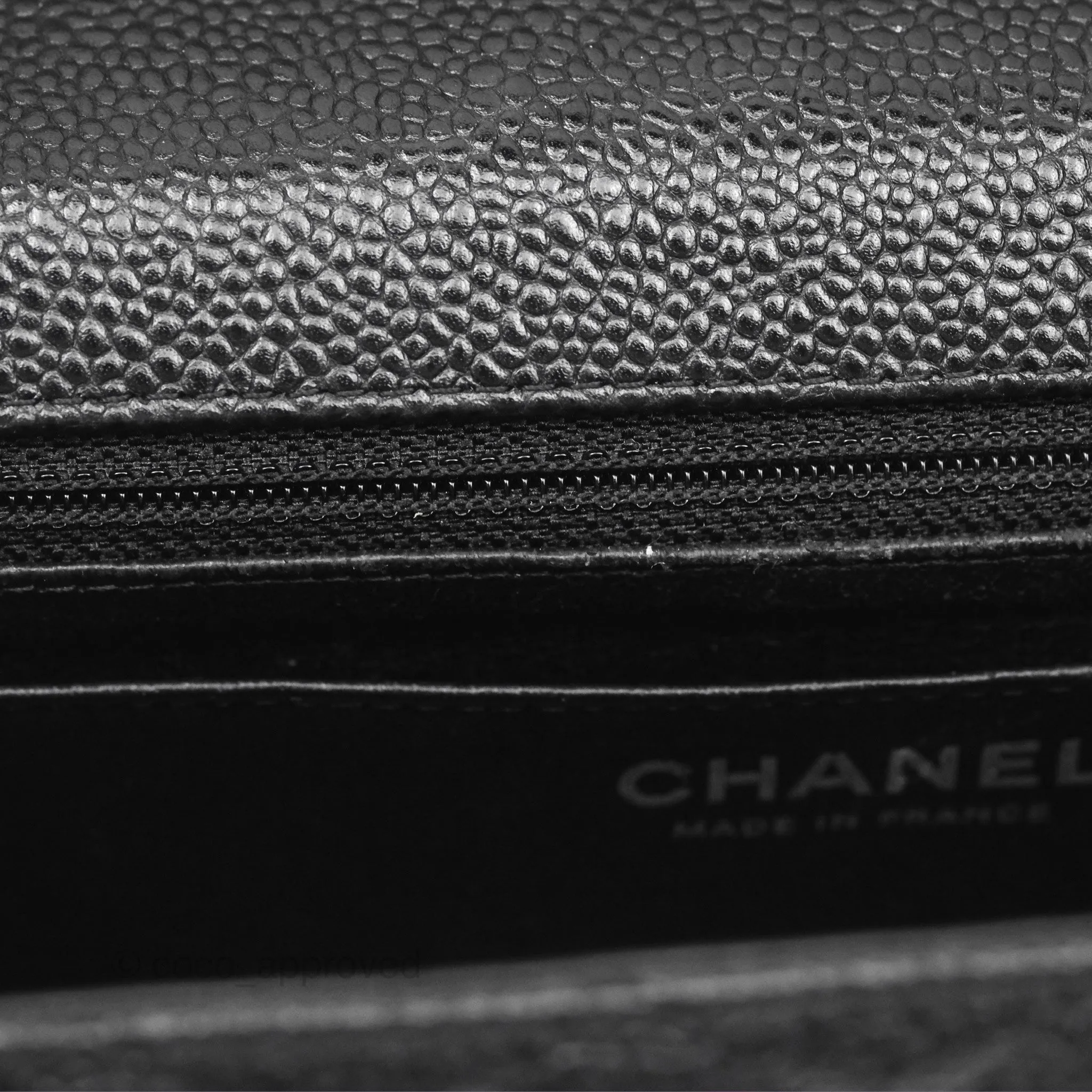 Chanel Mini Rectangular Flap Quilted Black Caviar Silver Hardware