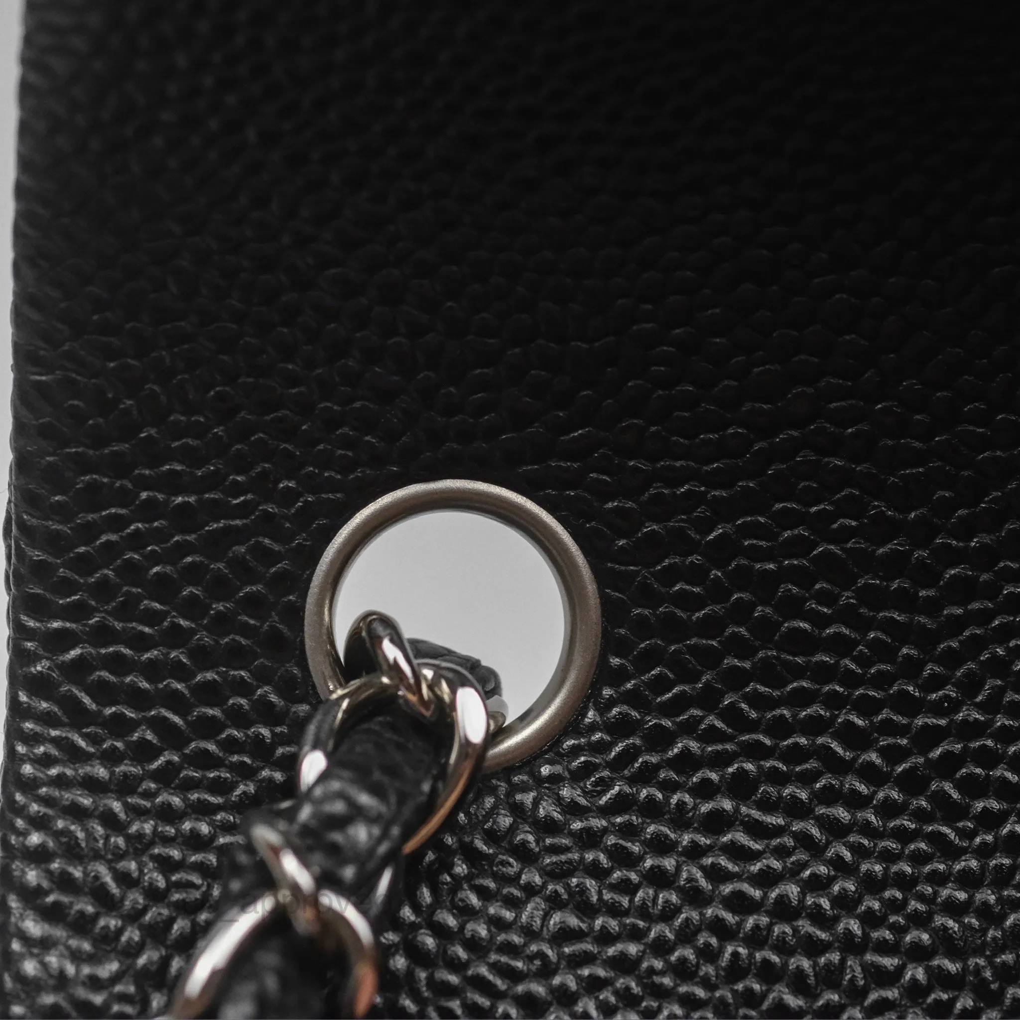 Chanel Mini Rectangular Flap Quilted Black Caviar Silver Hardware