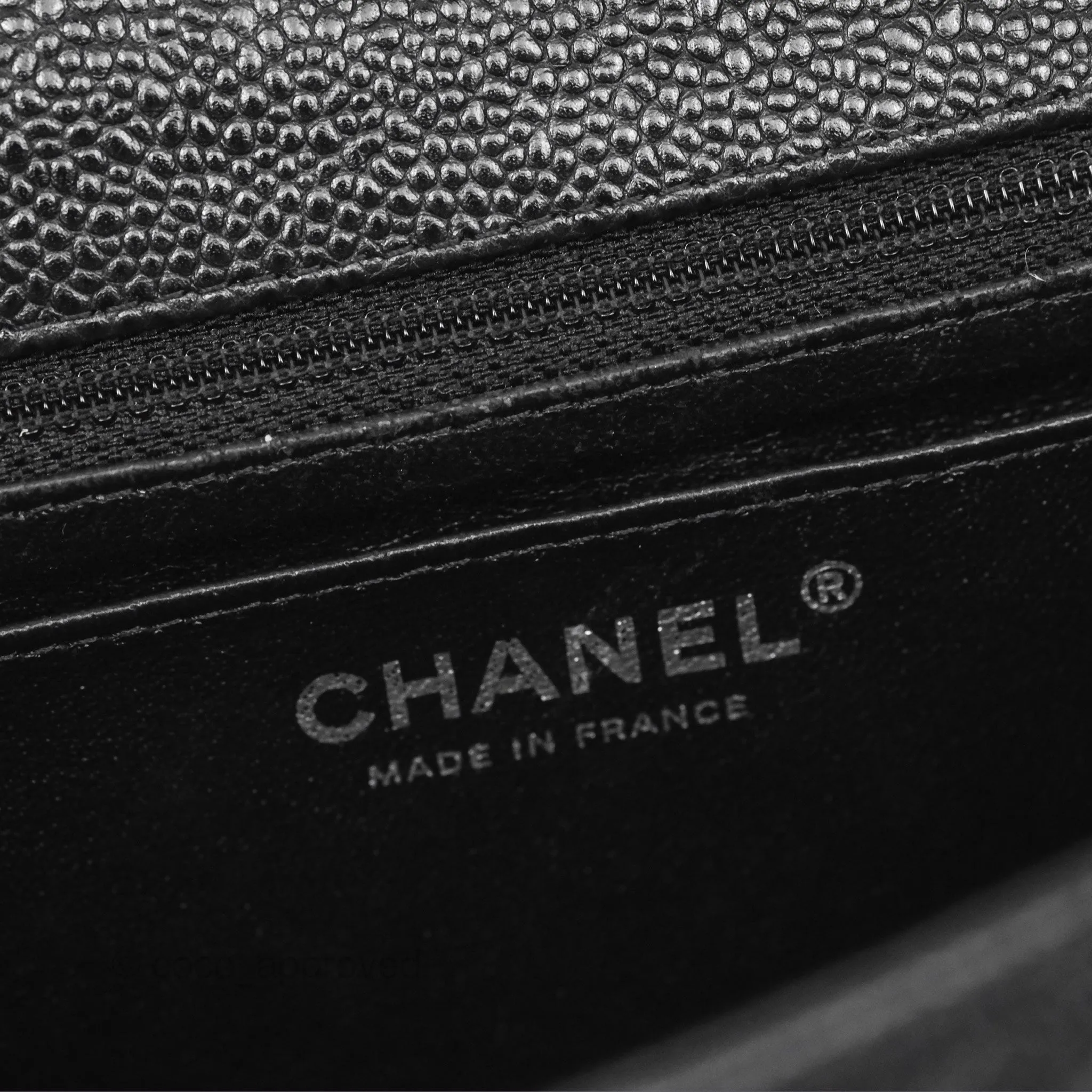Chanel Mini Rectangular Flap Quilted Black Caviar Silver Hardware