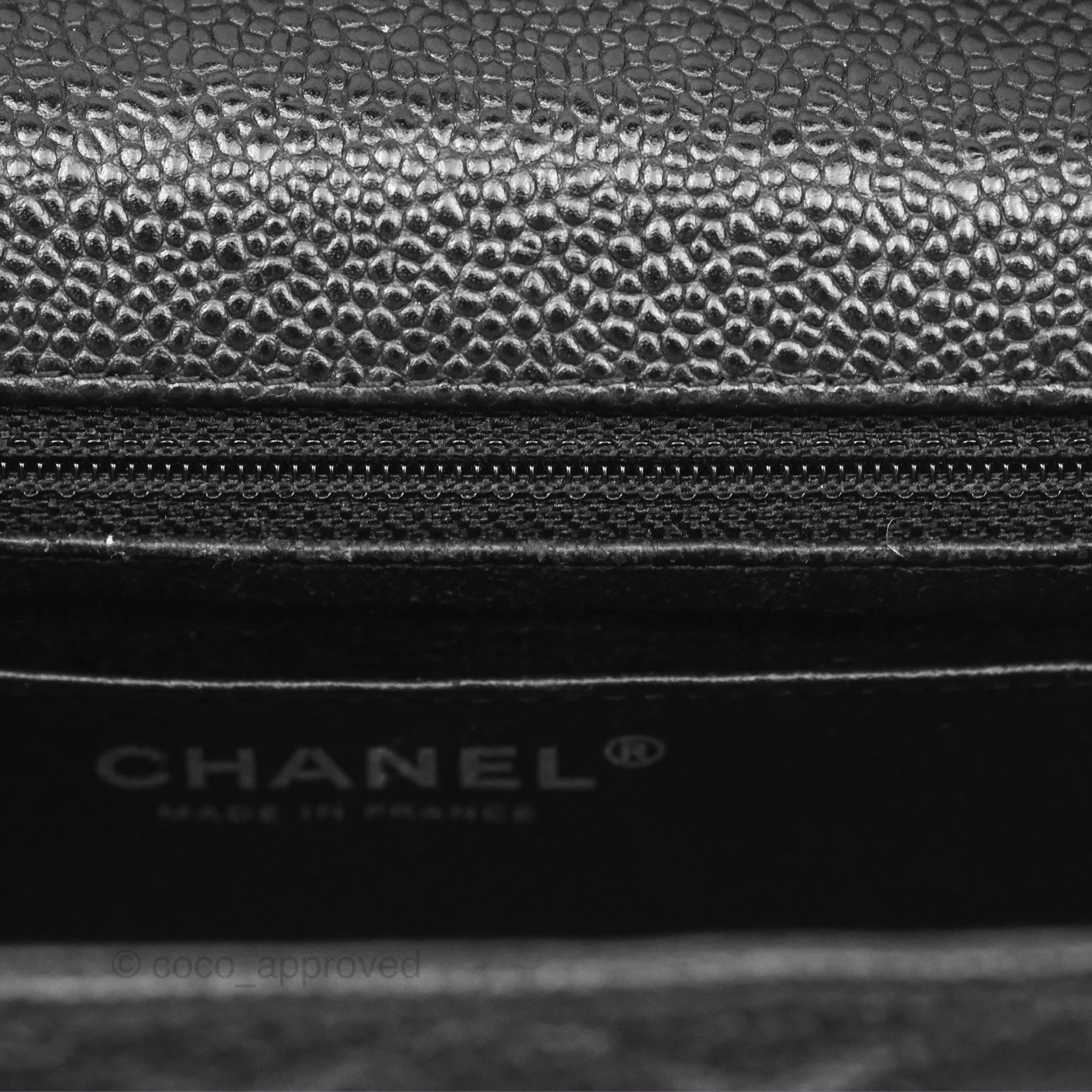 Chanel Mini Rectangular Flap Quilted Black Caviar Silver Hardware
