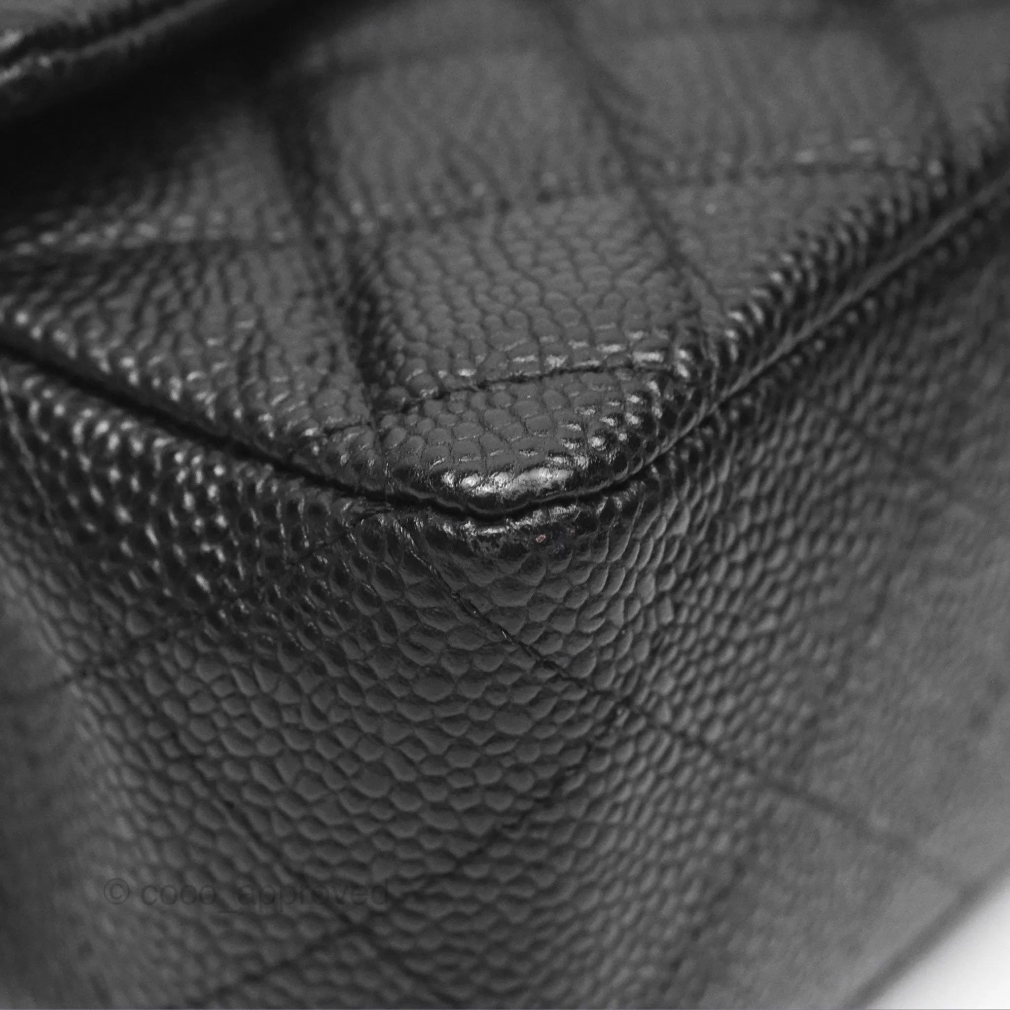 Chanel Mini Rectangular Flap Quilted Black Caviar Silver Hardware