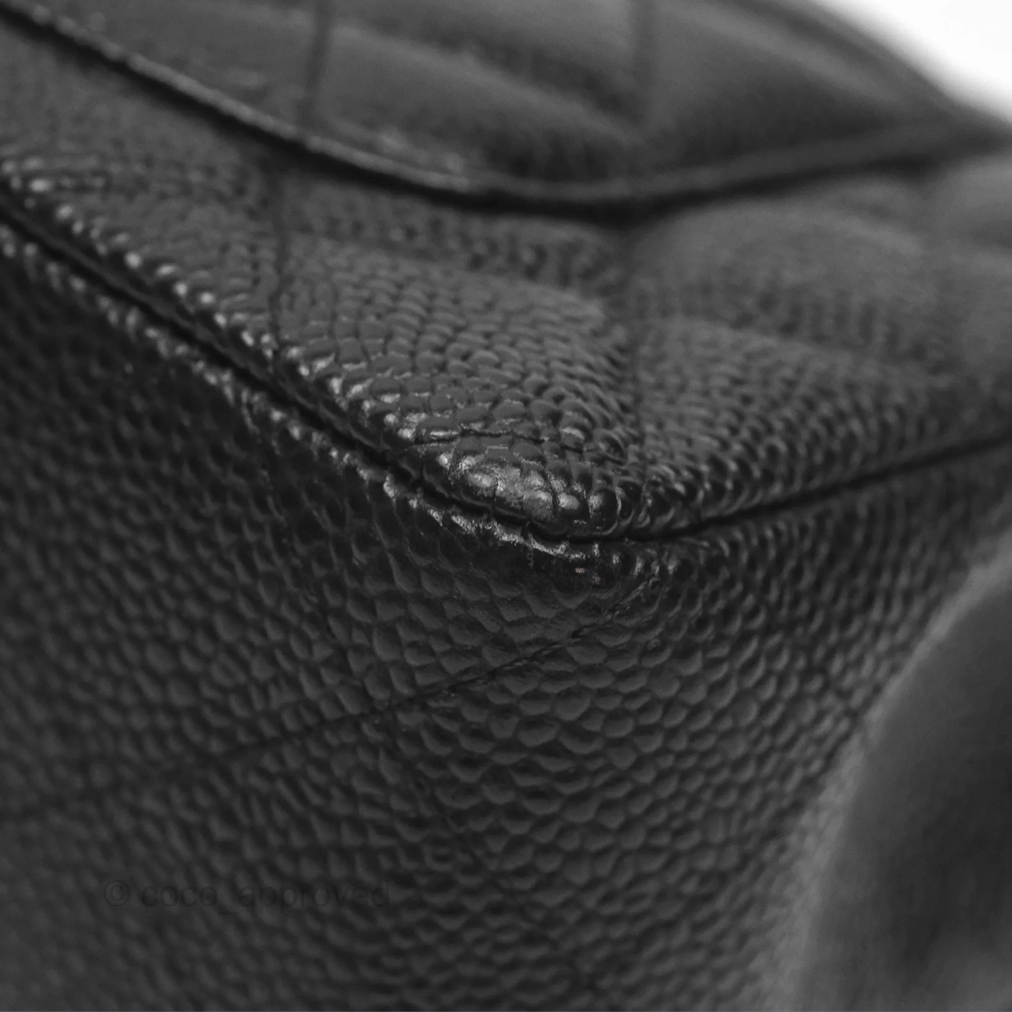 Chanel Mini Rectangular Flap Quilted Black Caviar Silver Hardware