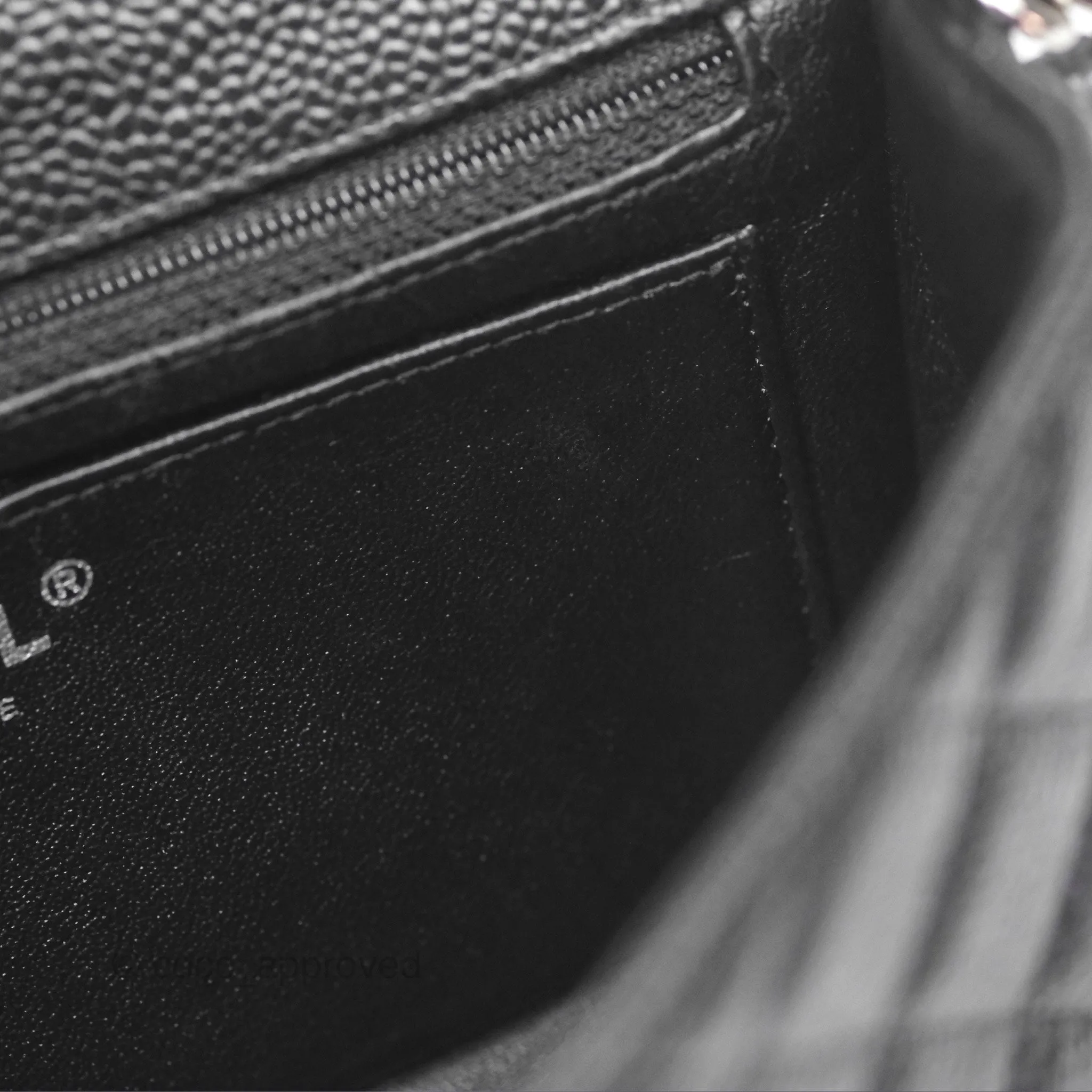 Chanel Mini Rectangular Flap Quilted Black Caviar Silver Hardware