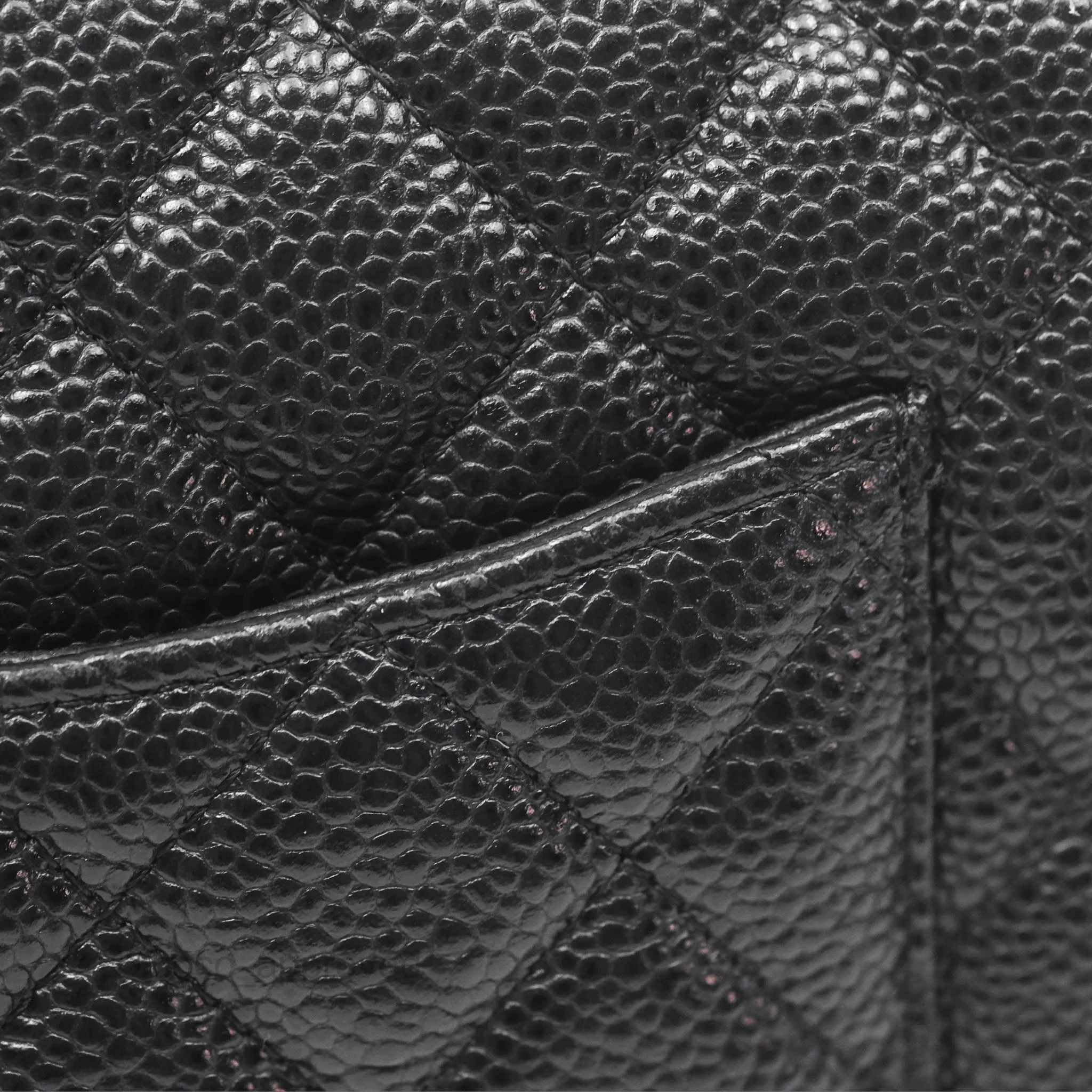 Chanel Mini Rectangular Flap Quilted Black Caviar Silver Hardware