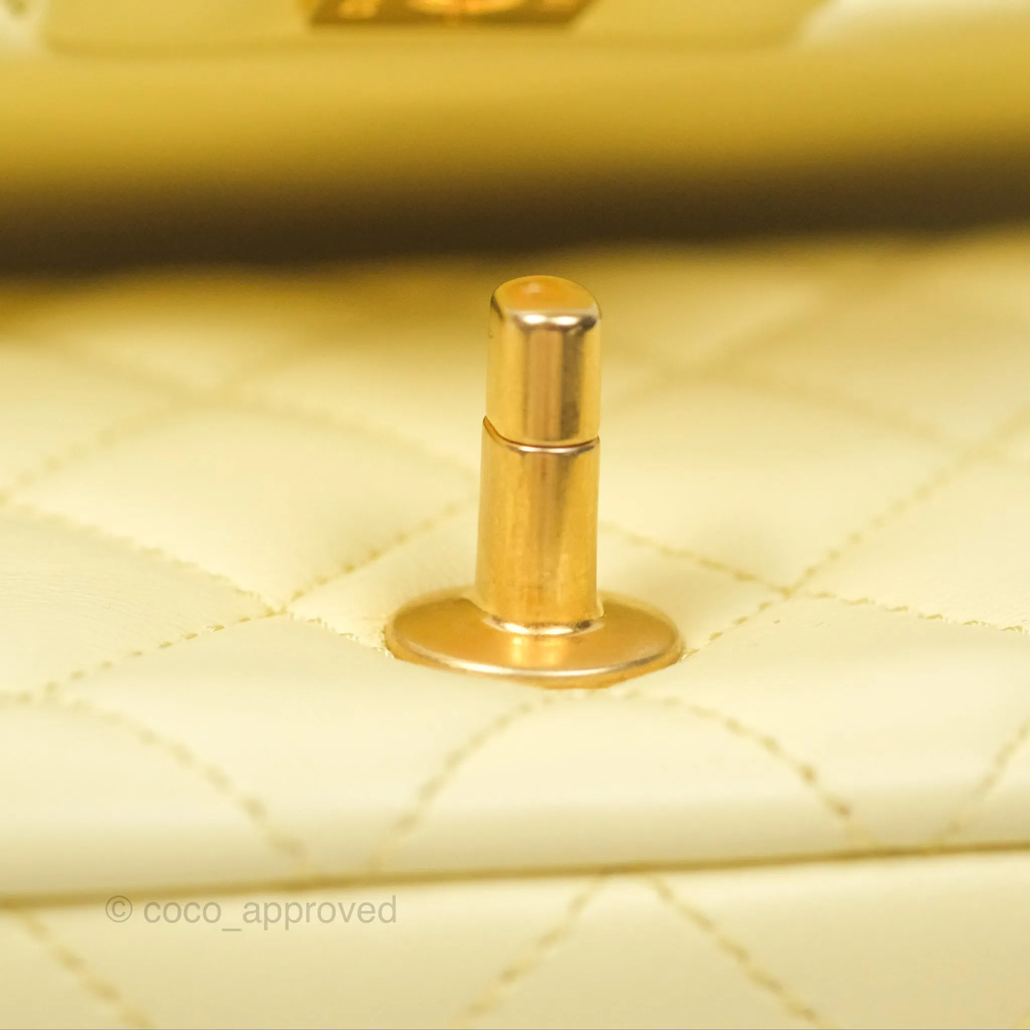 Chanel Mini Rectangular Flap with Camellia Adjustable Chain Yellow Lambskin Aged Gold Hardware 23S