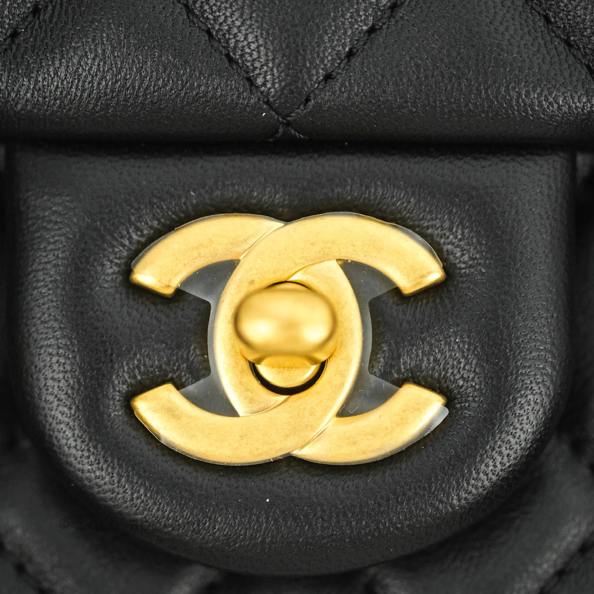 Chanel Mini Rectangular Pearl Crush Quilted Black Lambskin Gold Hardware