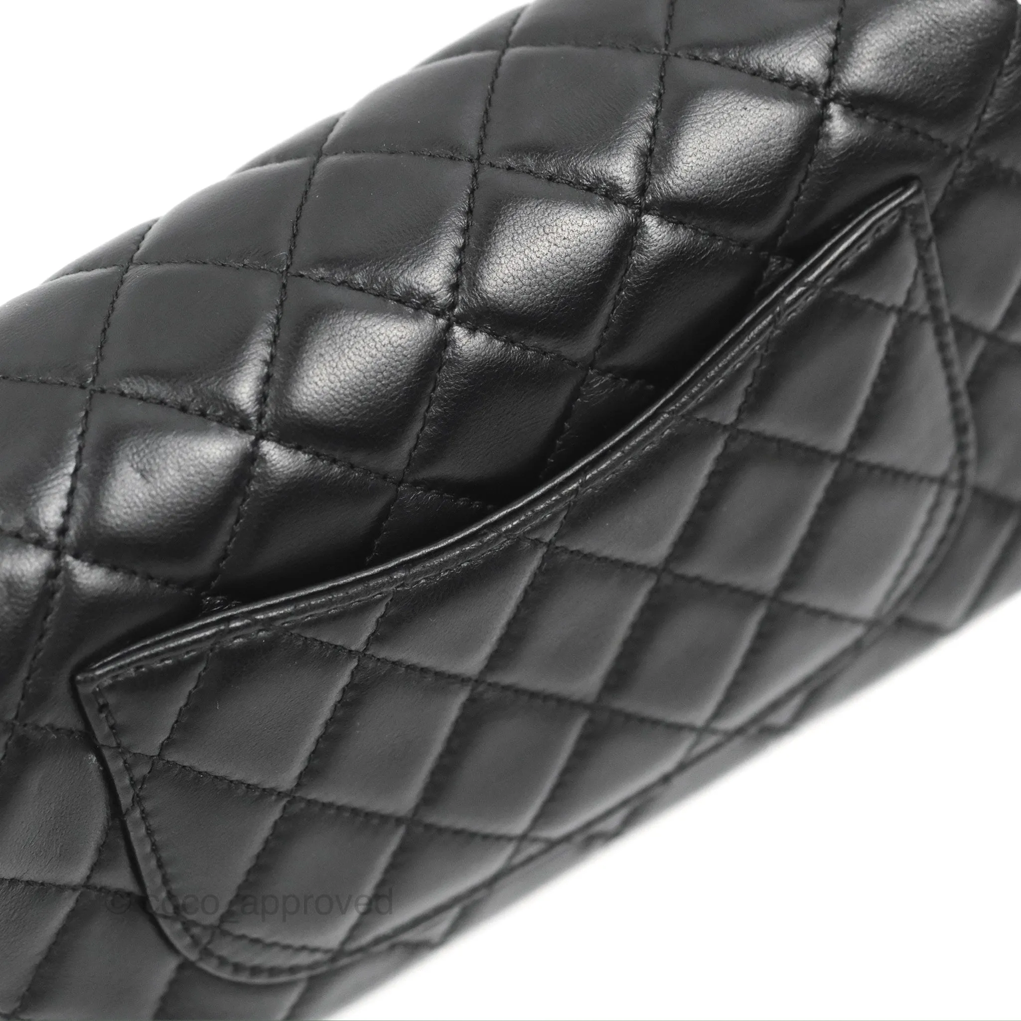 Chanel Mini Rectangular Pearl Crush Quilted Black Lambskin Gold Hardware