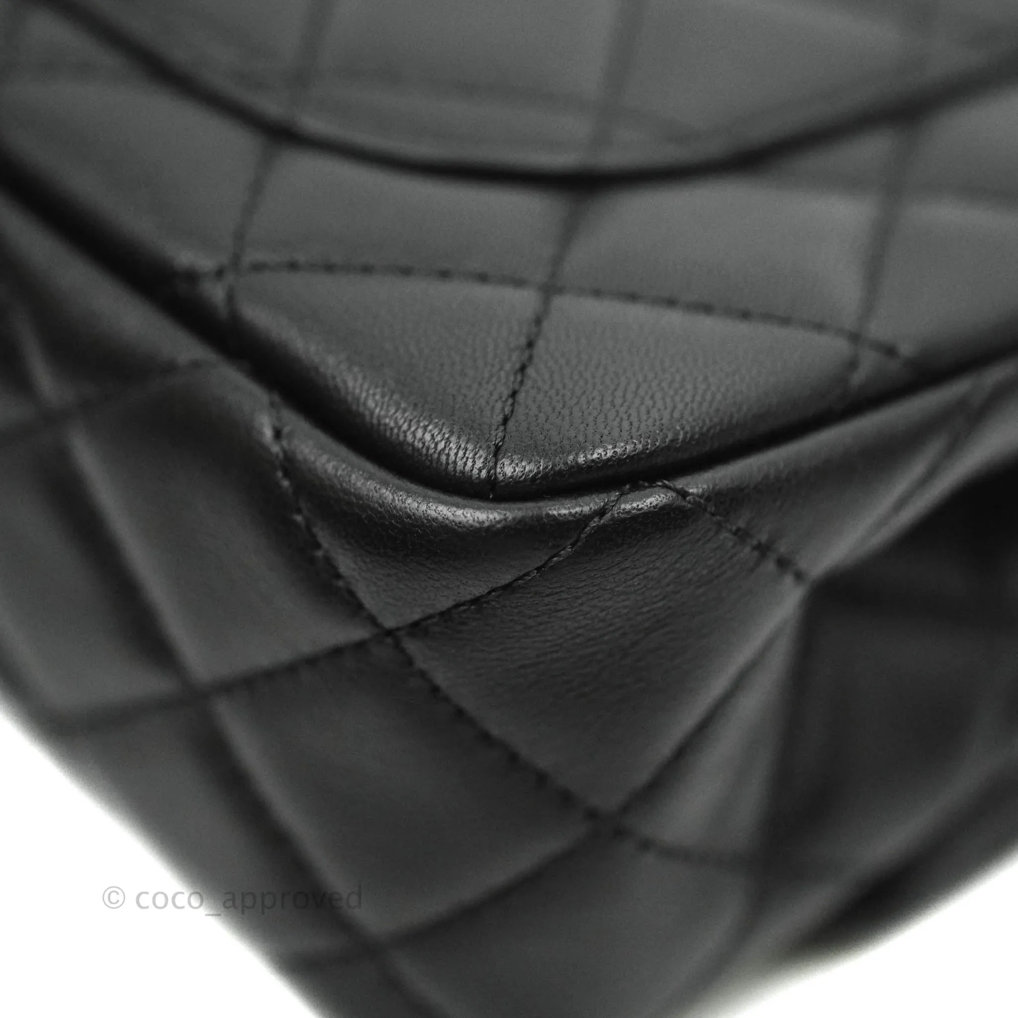 Chanel Mini Rectangular Pearl Crush Quilted Black Lambskin Gold Hardware