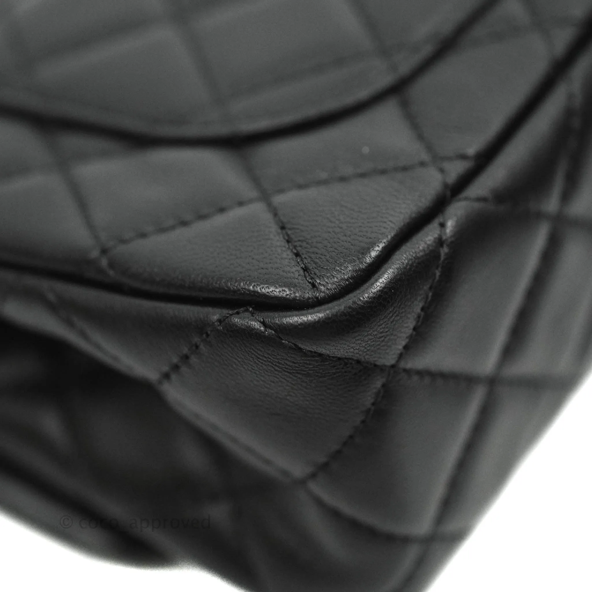 Chanel Mini Rectangular Pearl Crush Quilted Black Lambskin Gold Hardware