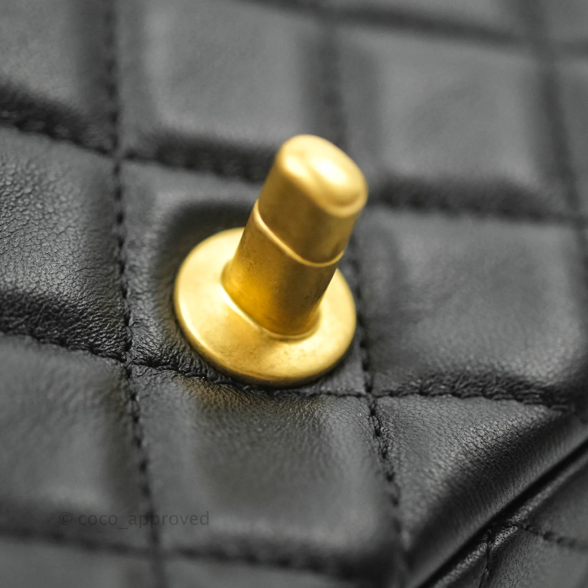 Chanel Mini Rectangular Pearl Crush Quilted Black Lambskin Gold Hardware