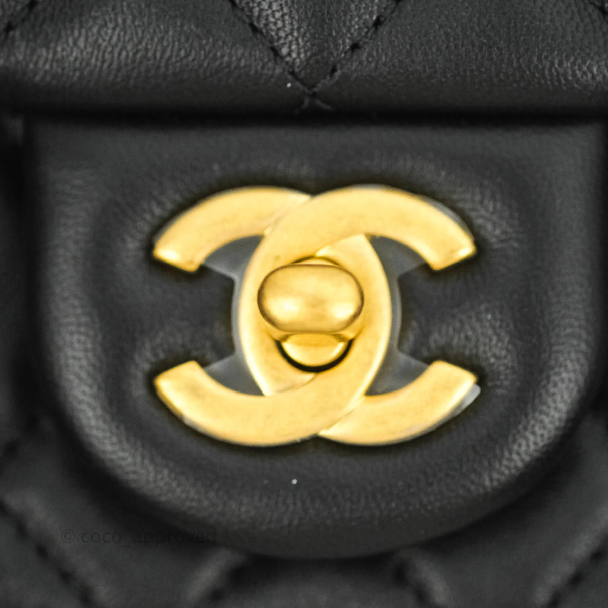 Chanel Mini Rectangular Pearl Crush Quilted Black Lambskin Gold Hardware