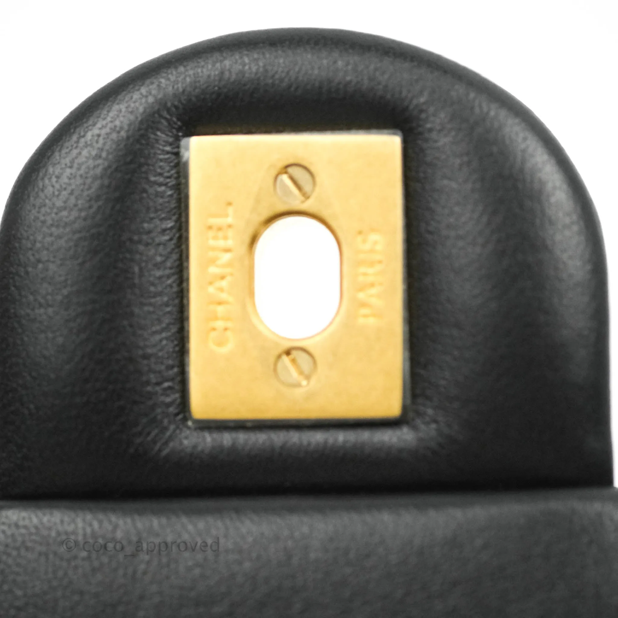Chanel Mini Rectangular Pearl Crush Quilted Black Lambskin Gold Hardware