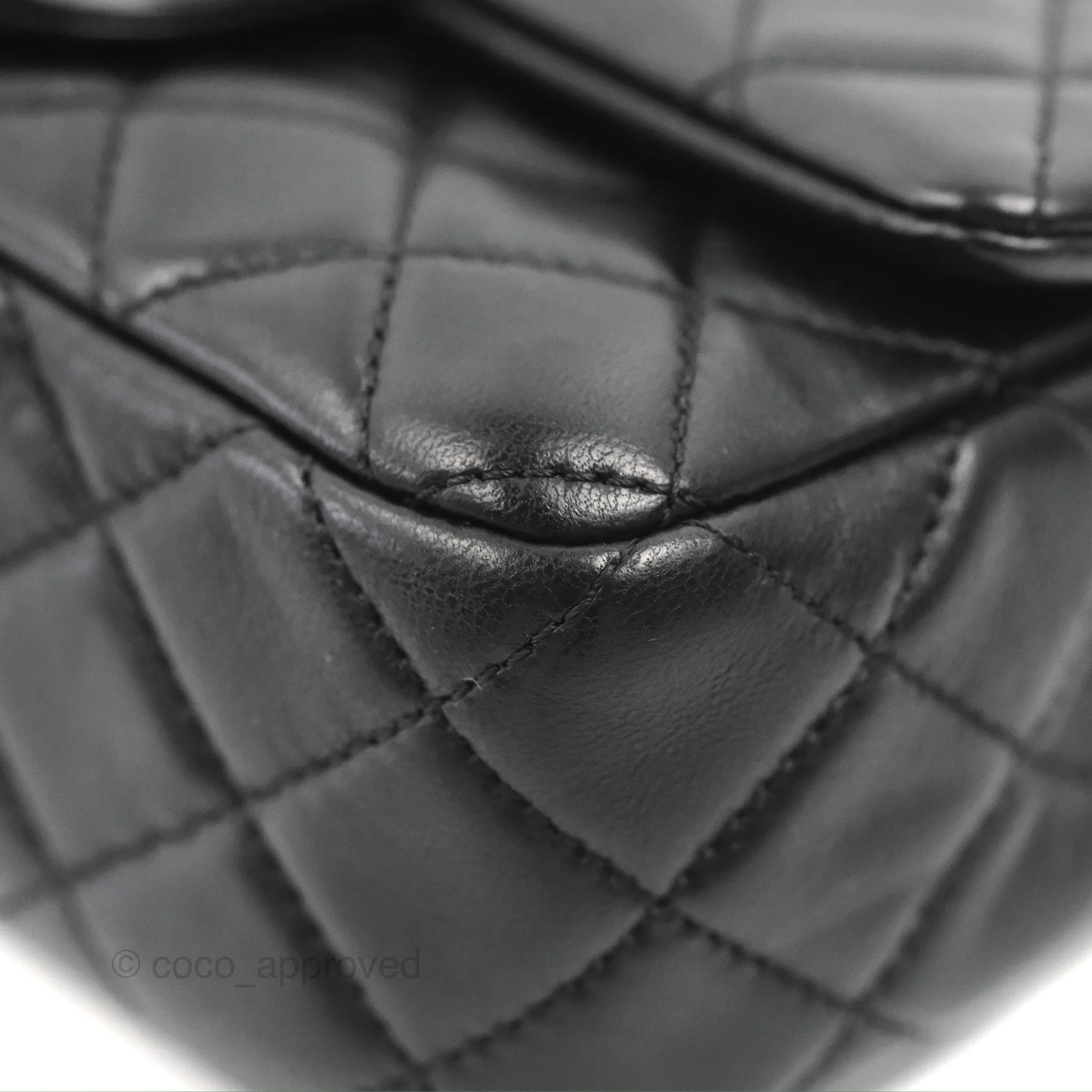Chanel Mini Rectangular Pearl Crush Quilted Black Lambskin Gold Hardware