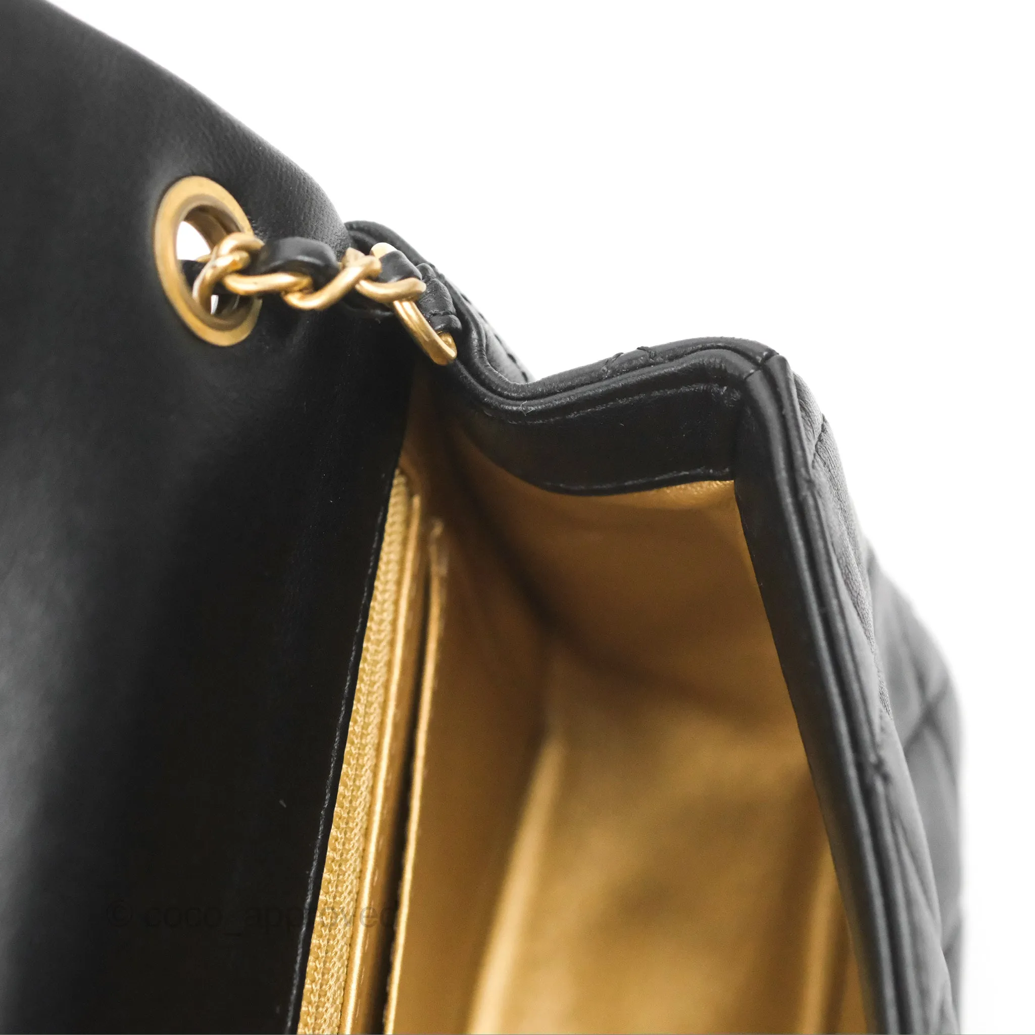 Chanel Mini Rectangular Pearl Crush Quilted Black Lambskin Gold Hardware