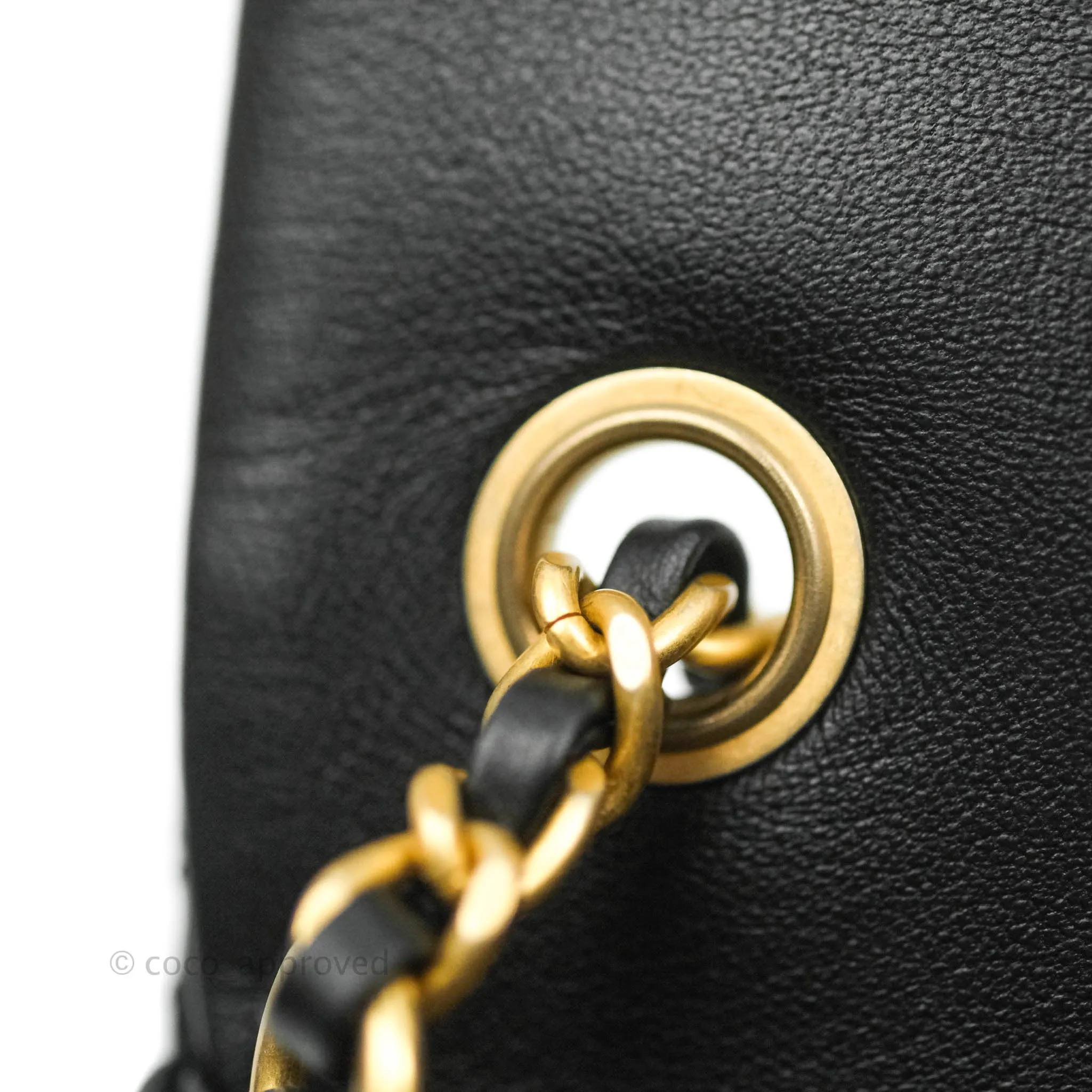 Chanel Mini Rectangular Pearl Crush Quilted Black Lambskin Gold Hardware