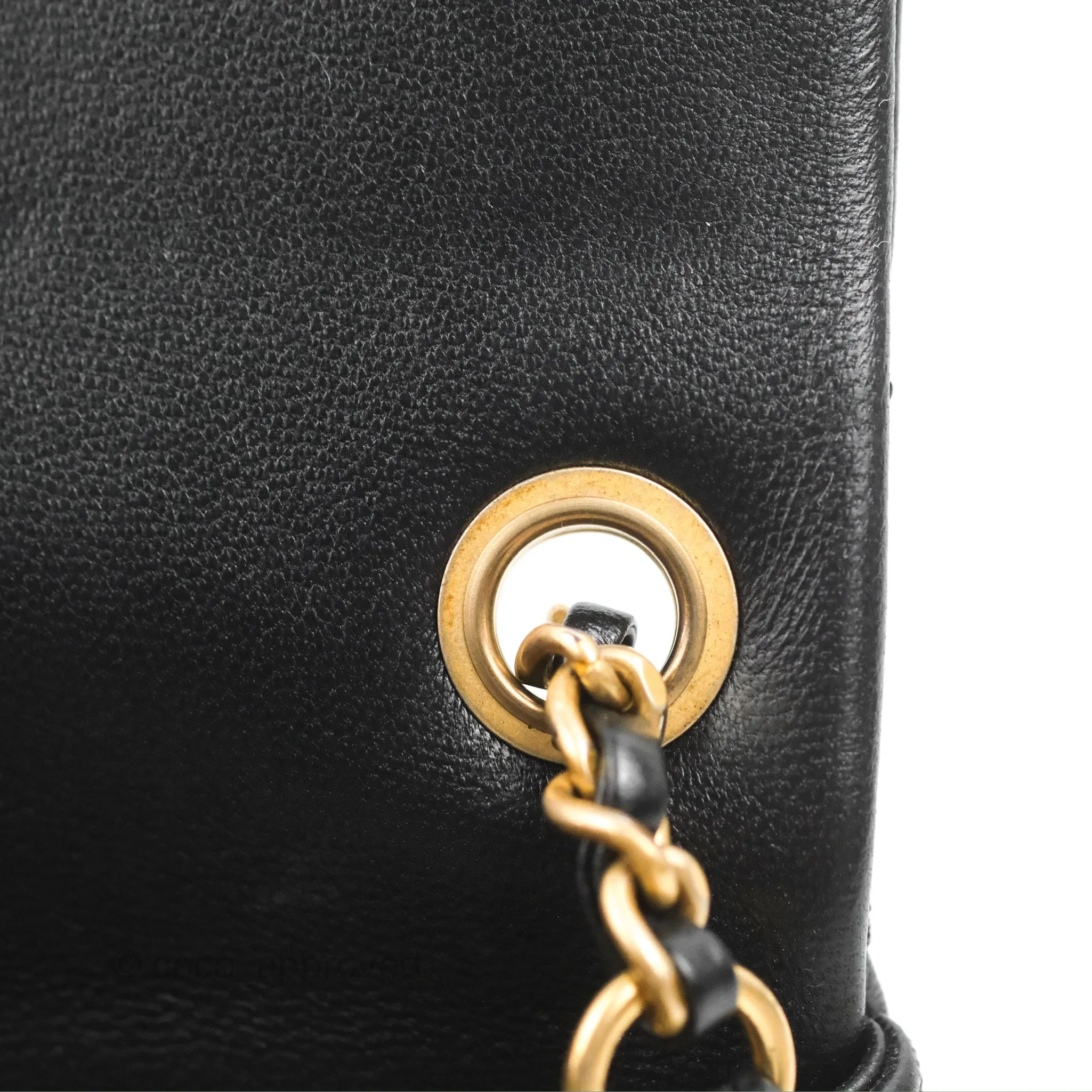 Chanel Mini Rectangular Pearl Crush Quilted Black Lambskin Gold Hardware
