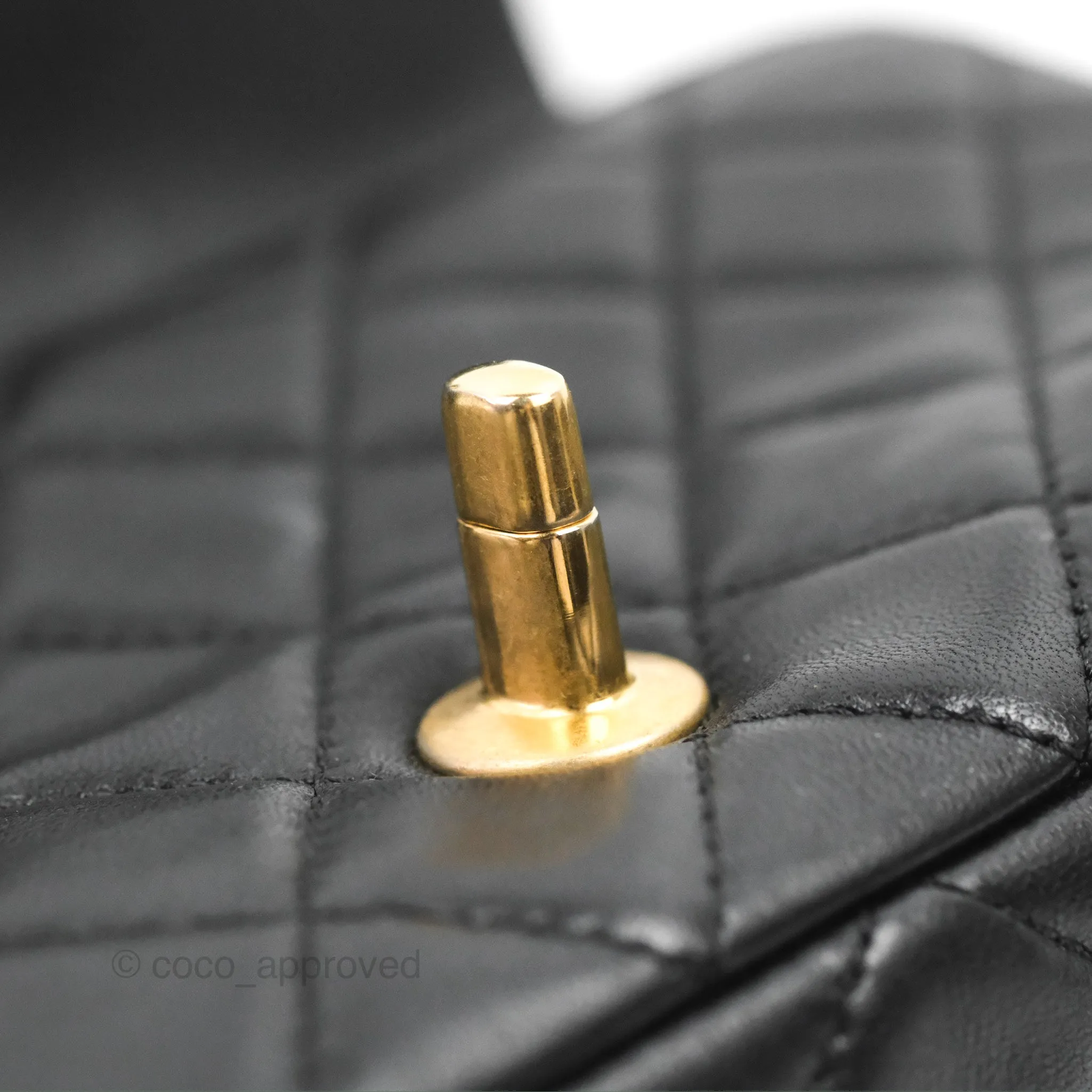 Chanel Mini Rectangular Pearl Crush Quilted Black Lambskin Gold Hardware