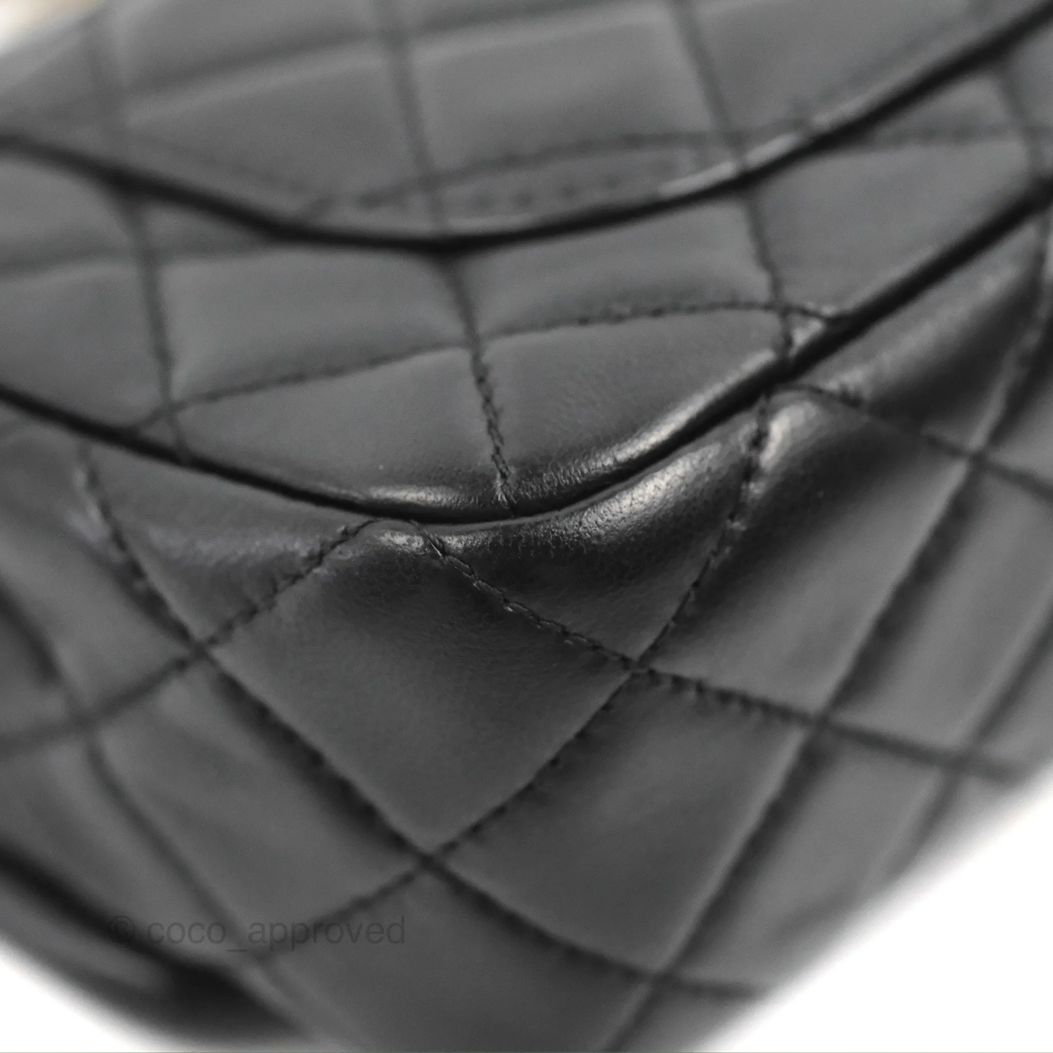 Chanel Mini Rectangular Pearl Crush Quilted Black Lambskin Gold Hardware