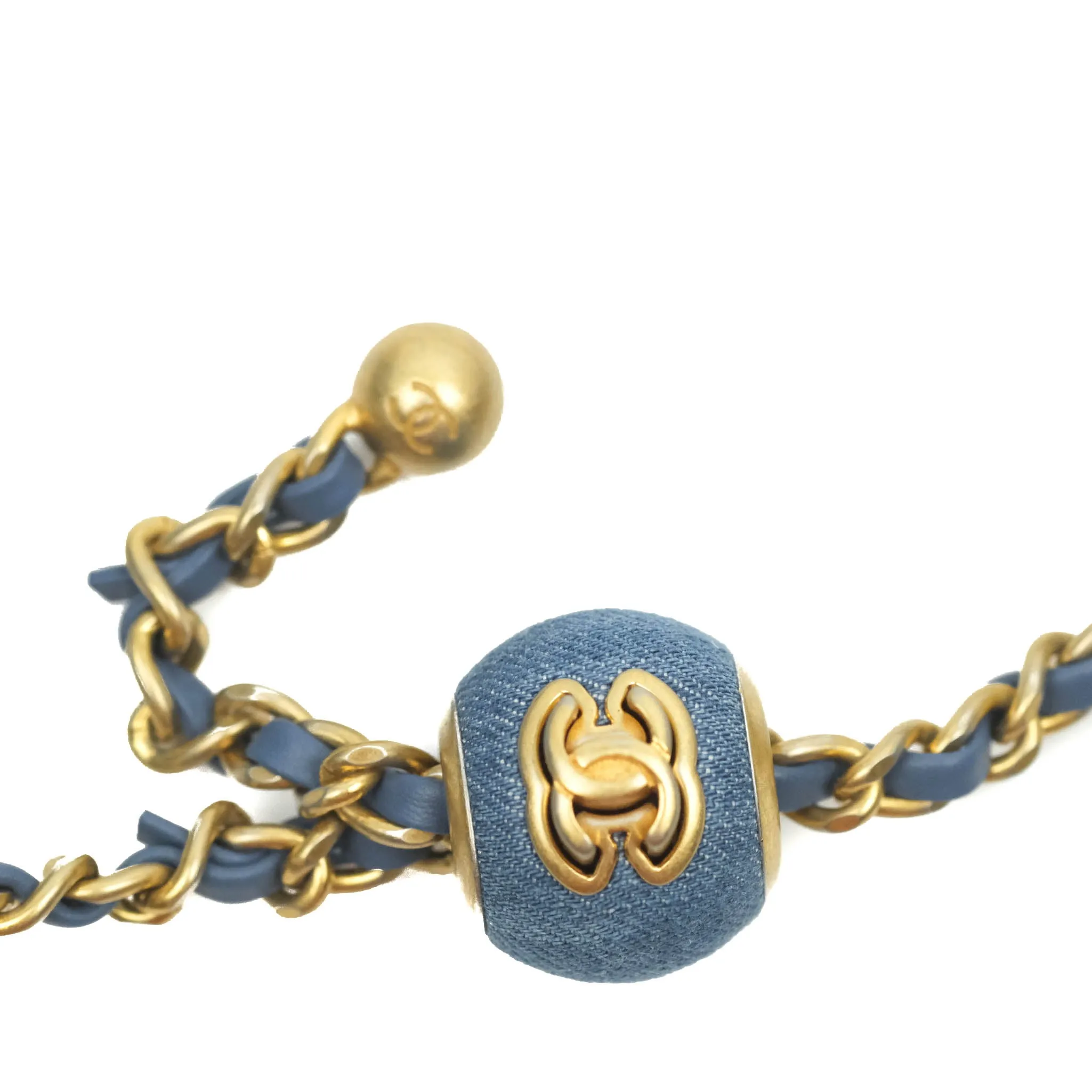 Chanel Mini Rectangular Pearl Crush Quilted Denim Aged Gold Hardware 22C