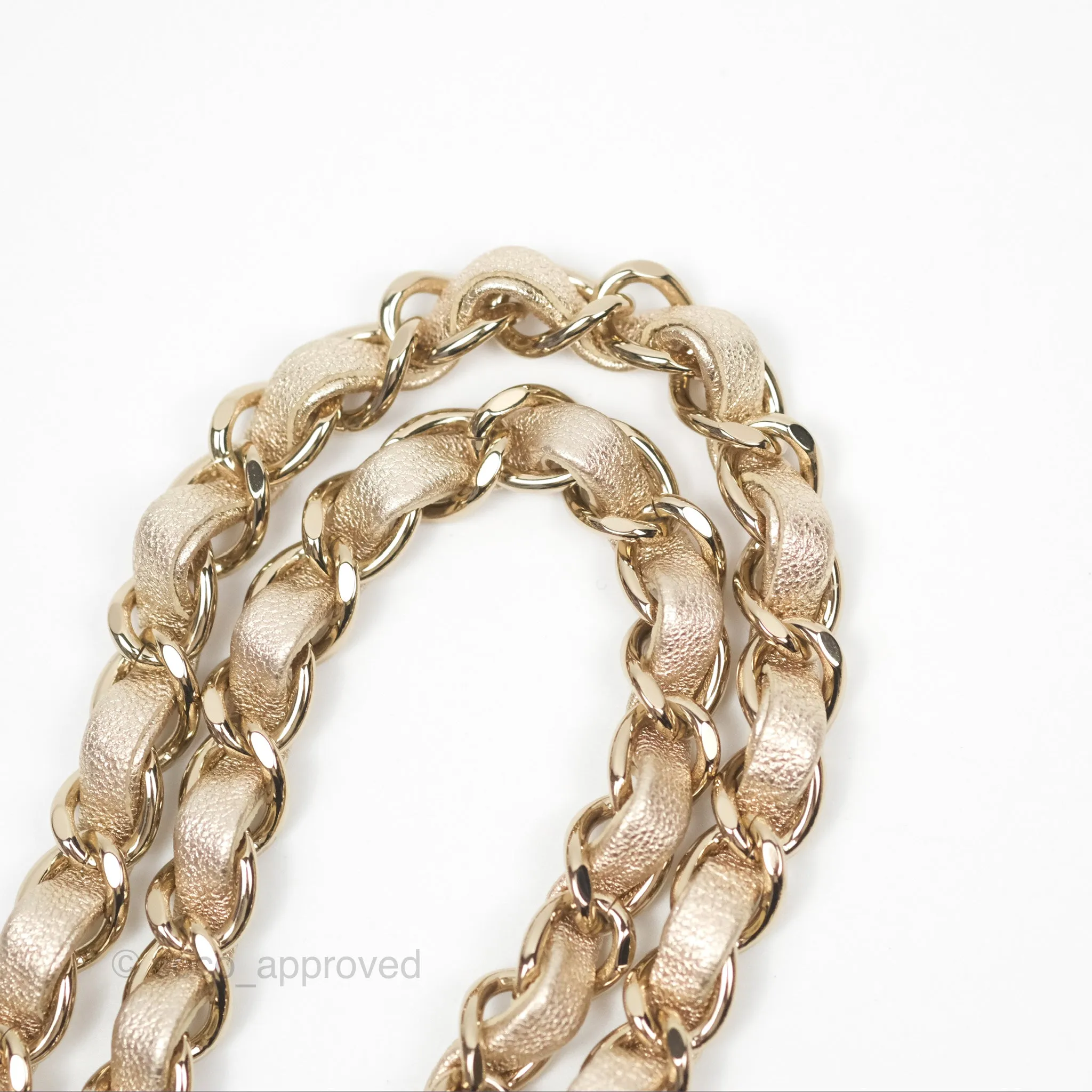 Chanel Mini Rectangular Quilted Iridescent Gold Lambskin Gold Hardware 21P