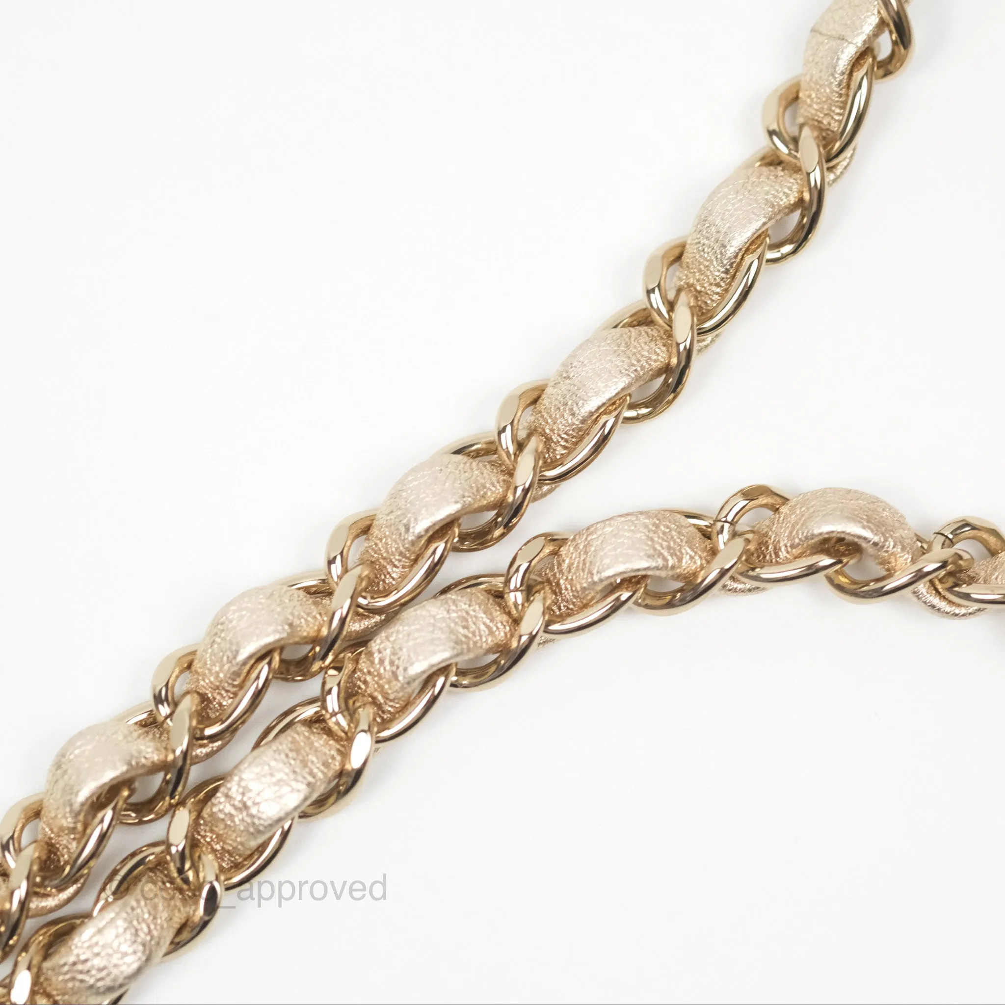 Chanel Mini Rectangular Quilted Iridescent Gold Lambskin Gold Hardware 21P