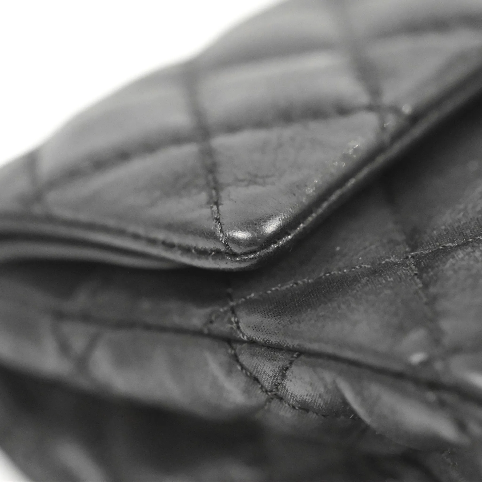 Chanel Mini Reissue 224 Double Flap Black Iridescent Calfskin Ruthenium Hardware