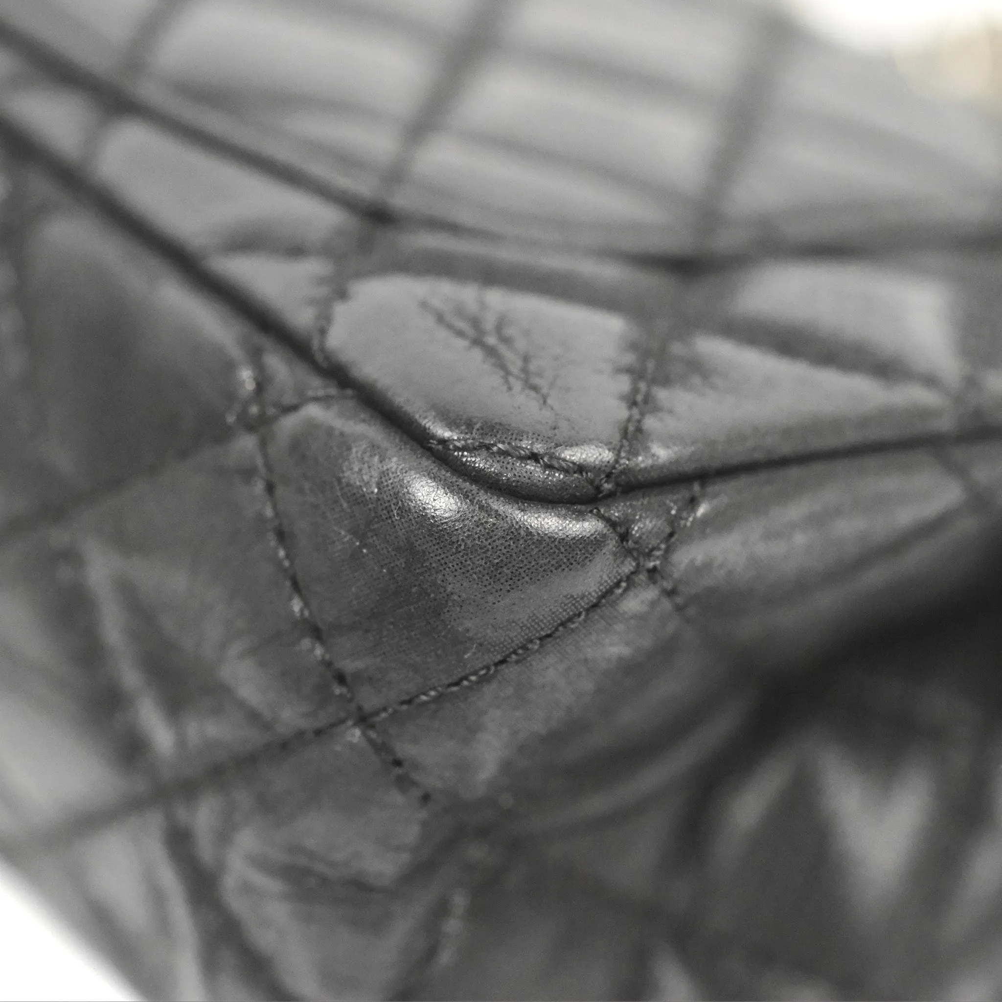 Chanel Mini Reissue 224 Double Flap Black Iridescent Calfskin Ruthenium Hardware