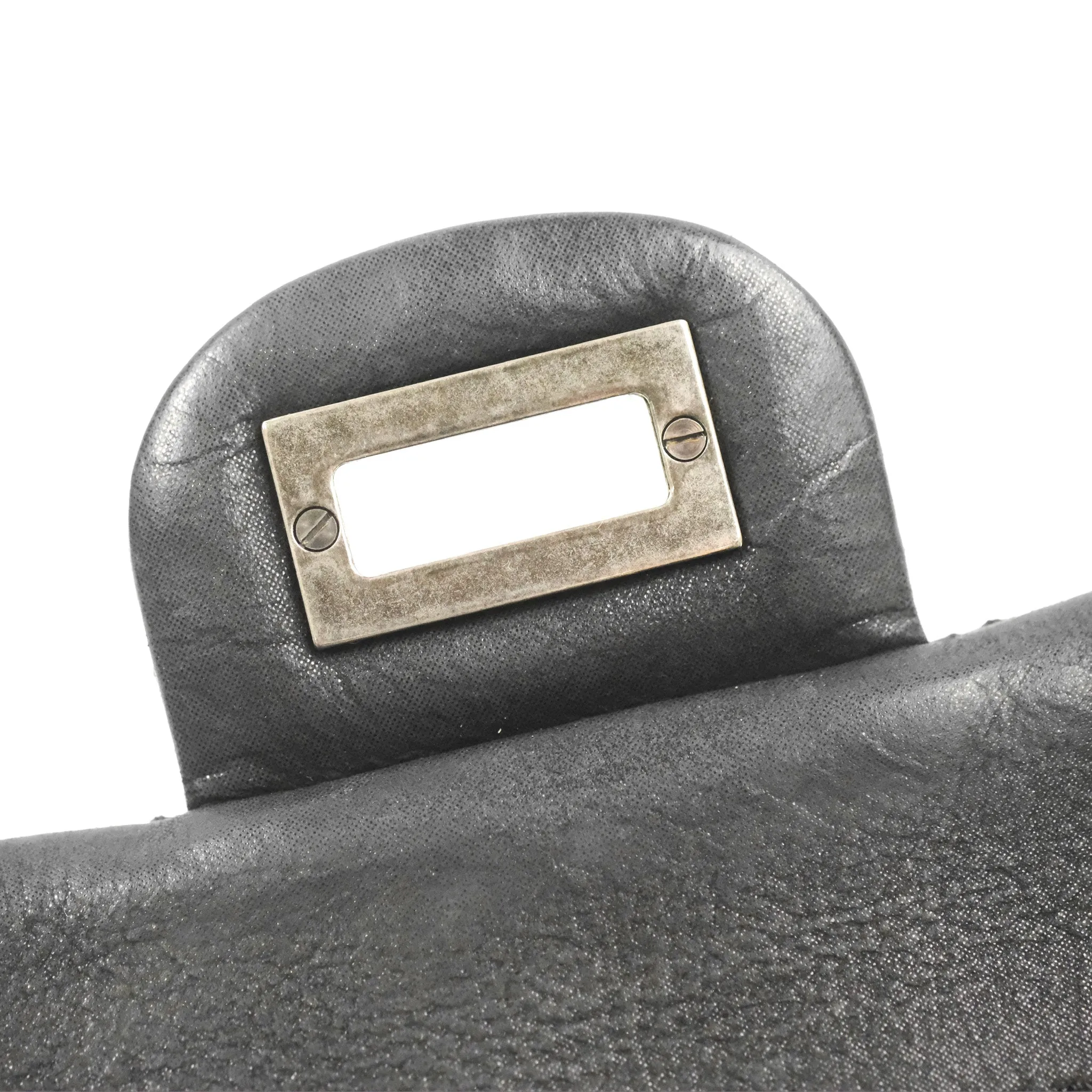 Chanel Mini Reissue 224 Double Flap Black Iridescent Calfskin Ruthenium Hardware