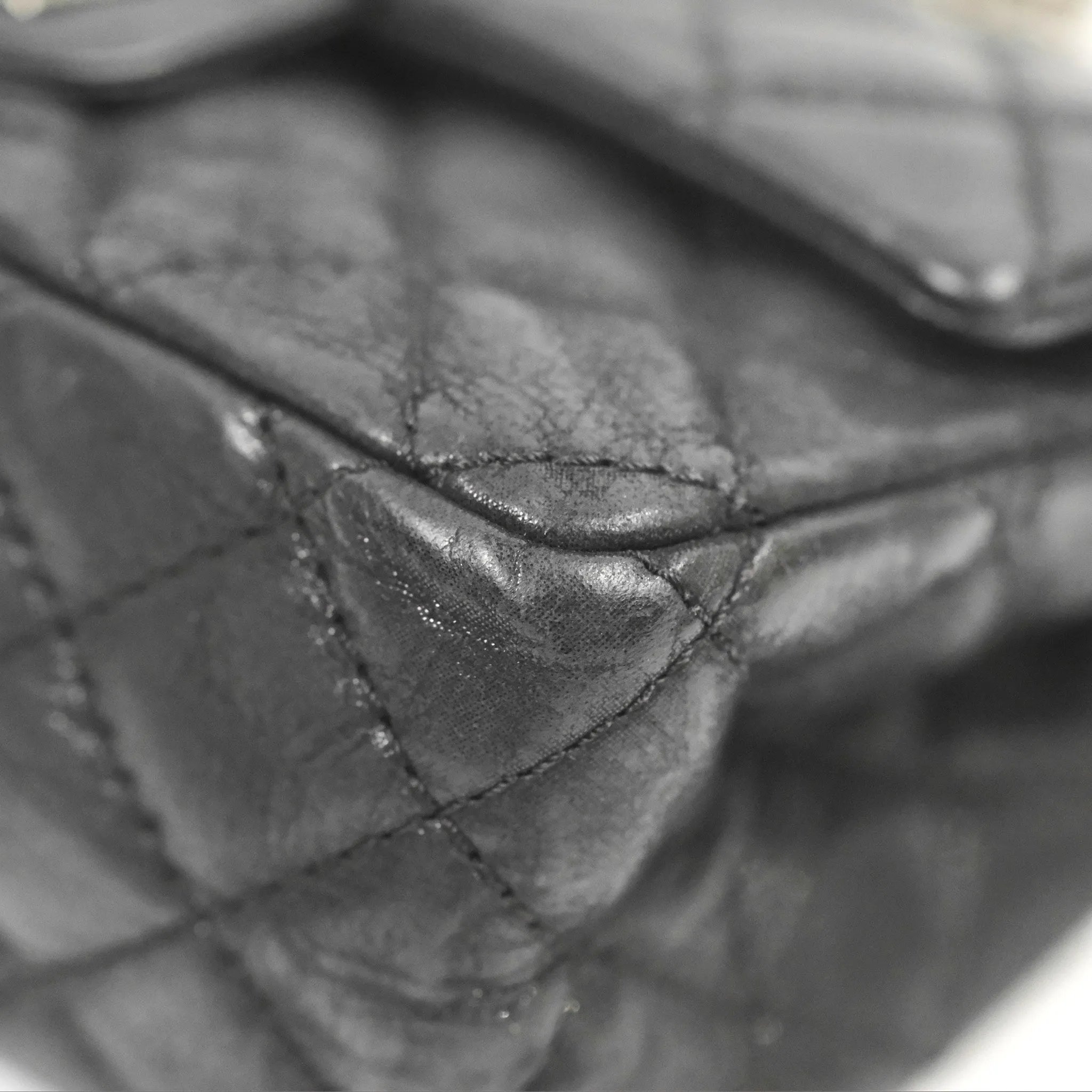 Chanel Mini Reissue 224 Double Flap Black Iridescent Calfskin Ruthenium Hardware
