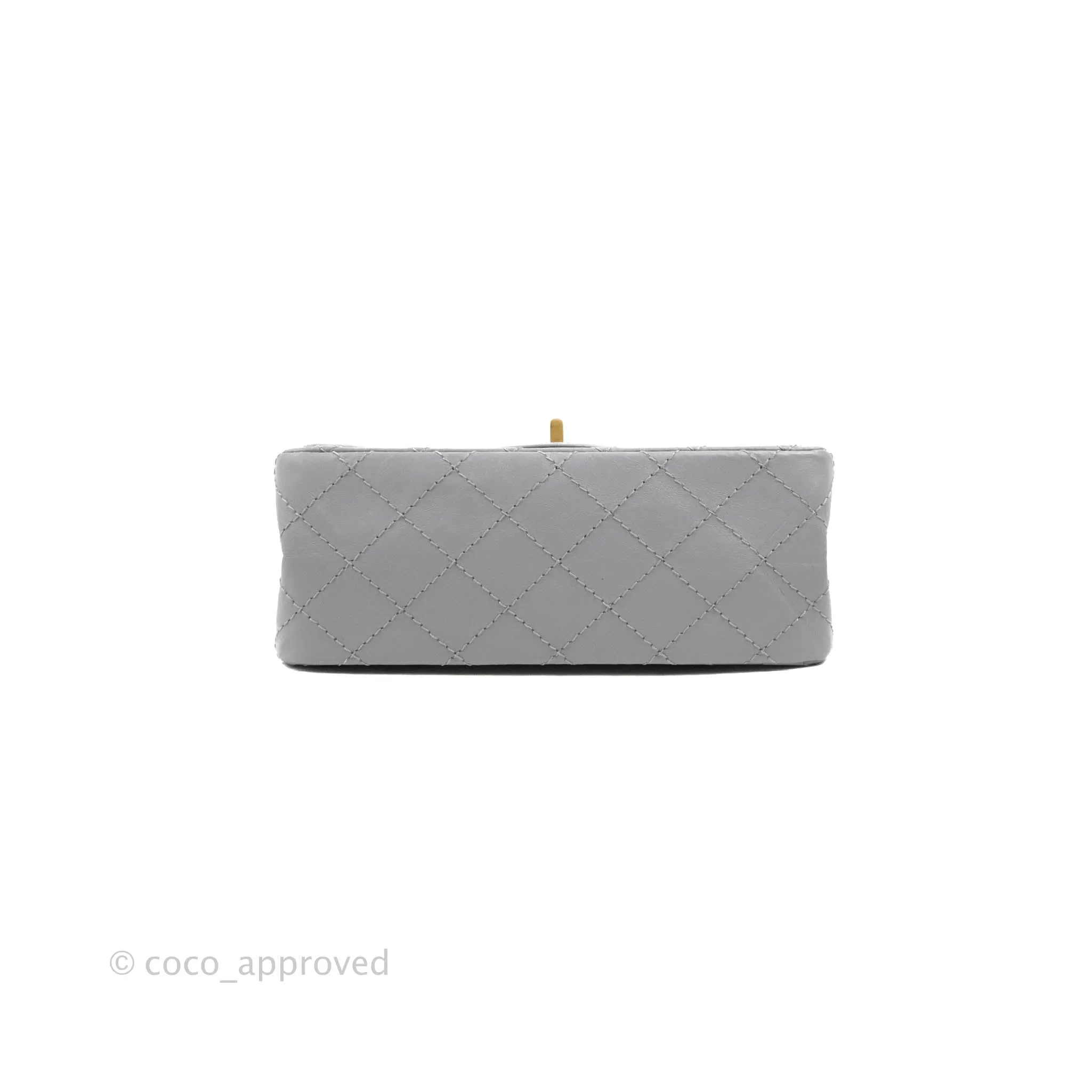 Chanel Mini Reissue 224 Grey Aged Calfskin Aged Gold Hardware