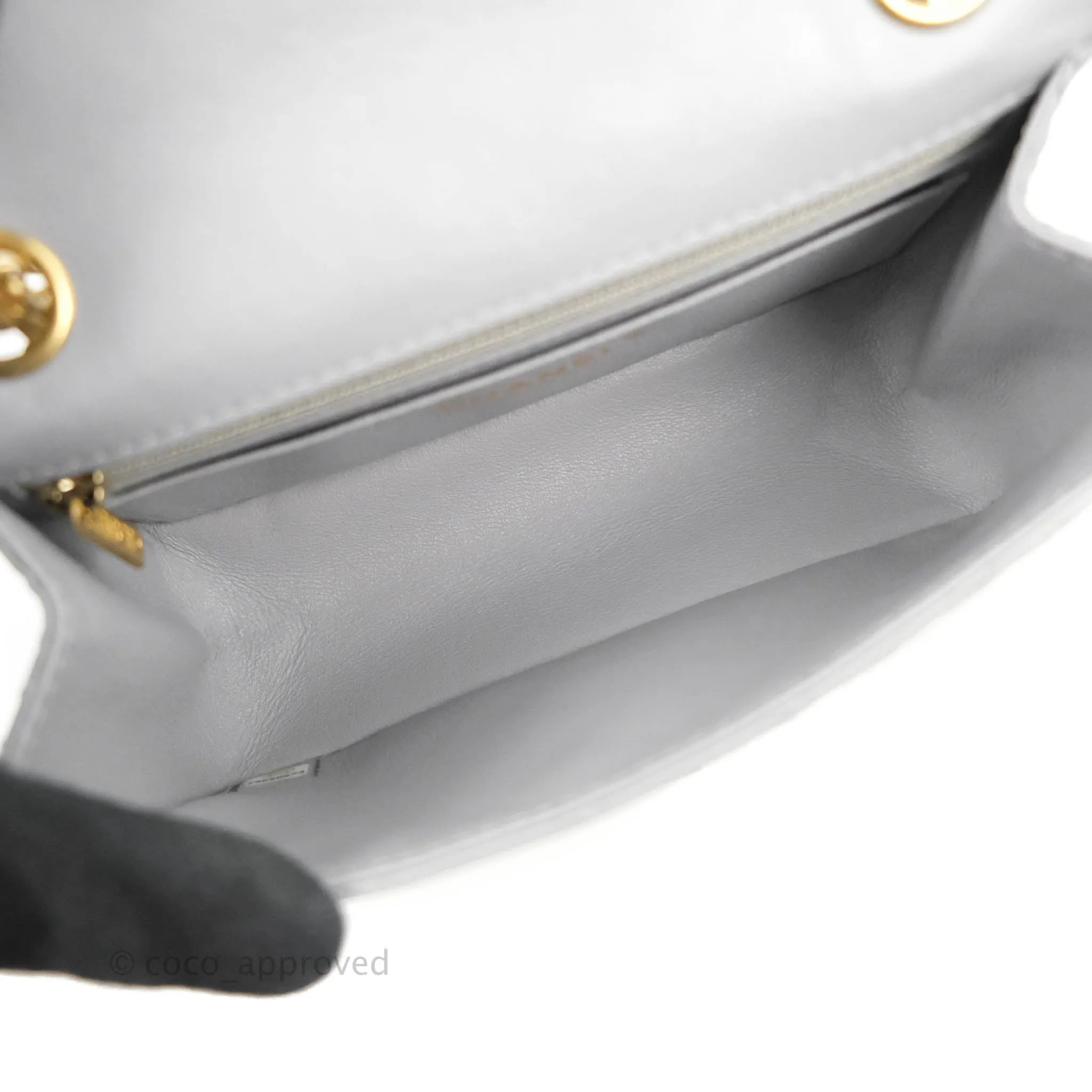Chanel Mini Reissue 224 Grey Aged Calfskin Aged Gold Hardware