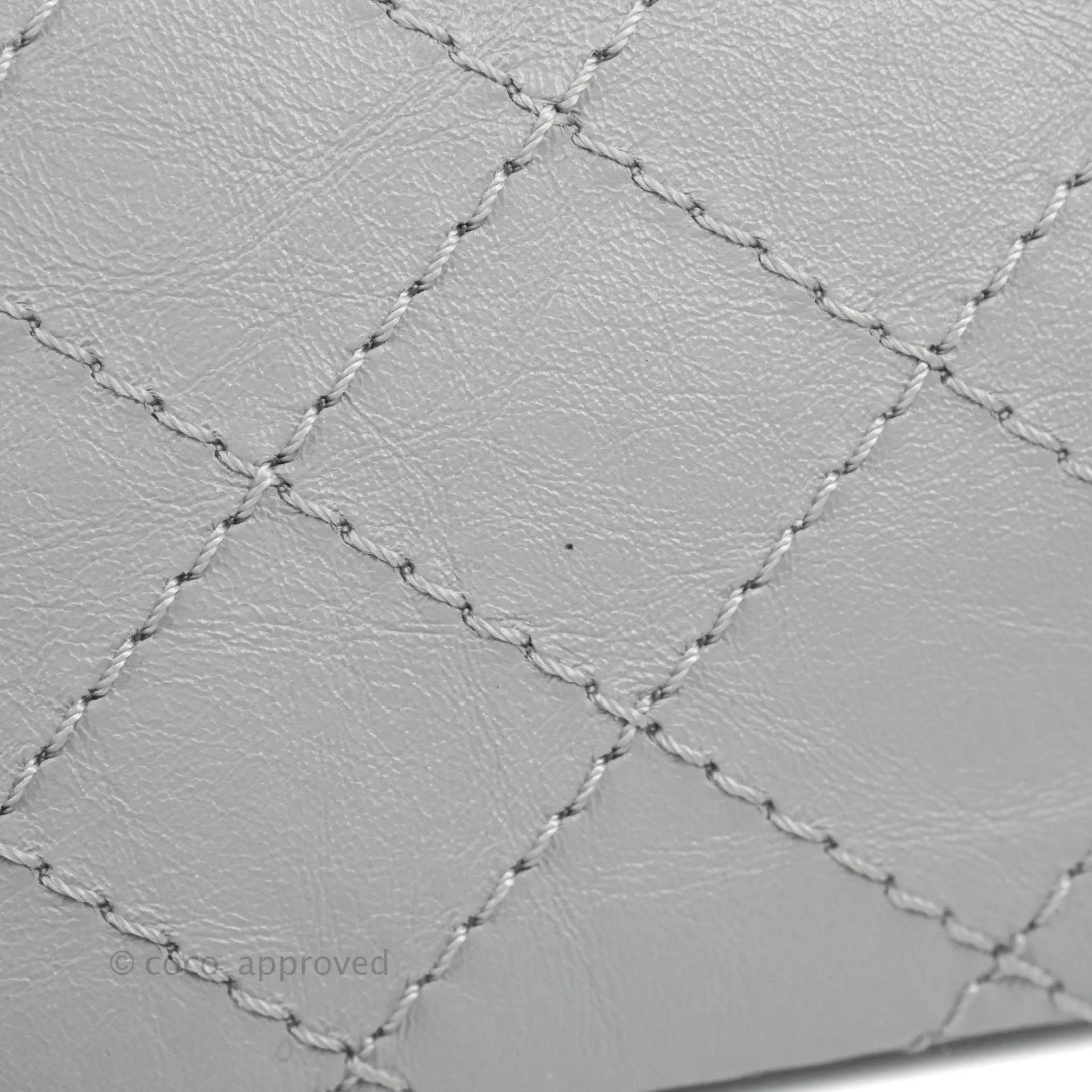 Chanel Mini Reissue 224 Grey Aged Calfskin Aged Gold Hardware