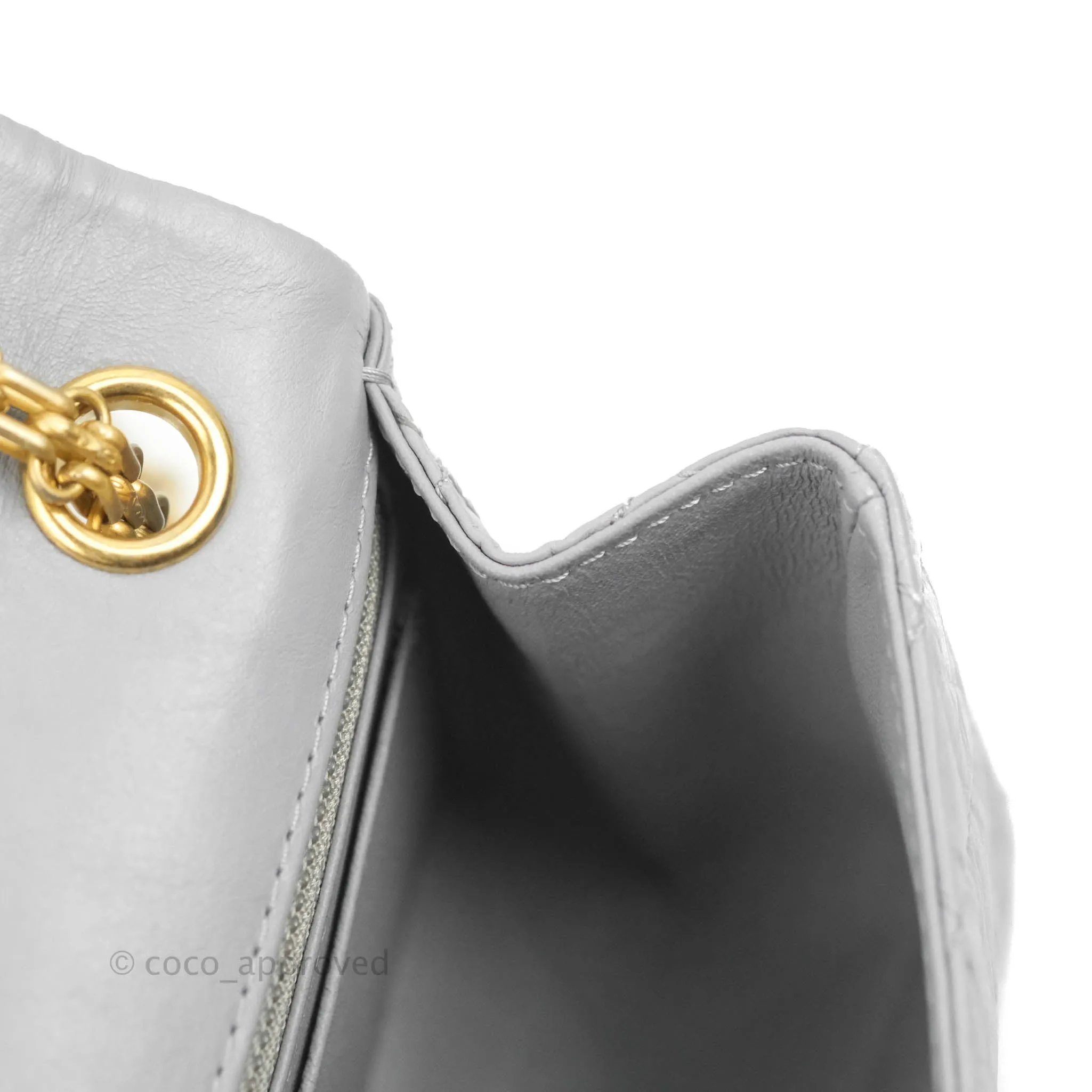 Chanel Mini Reissue 224 Grey Aged Calfskin Aged Gold Hardware